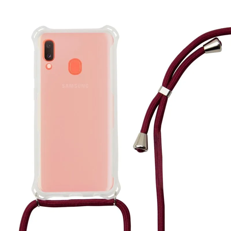 Custodia in cavo TPU trasparente Ksix marrone per Samsung Galaxy A20E