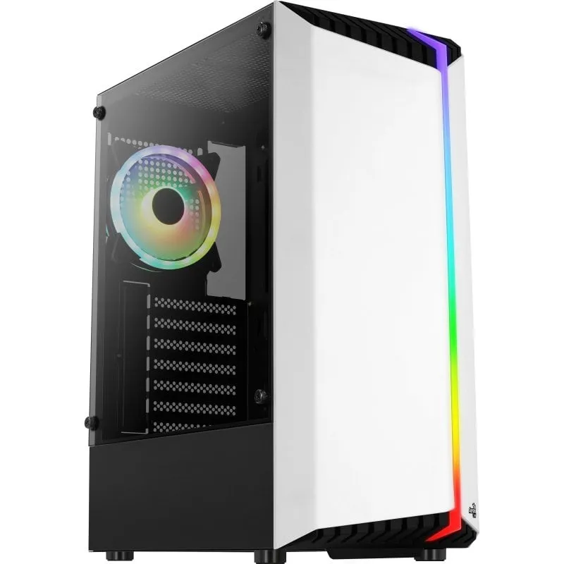 Aerocool Bionic V2 RGB Vetro temperato USB 3.0 Bianco