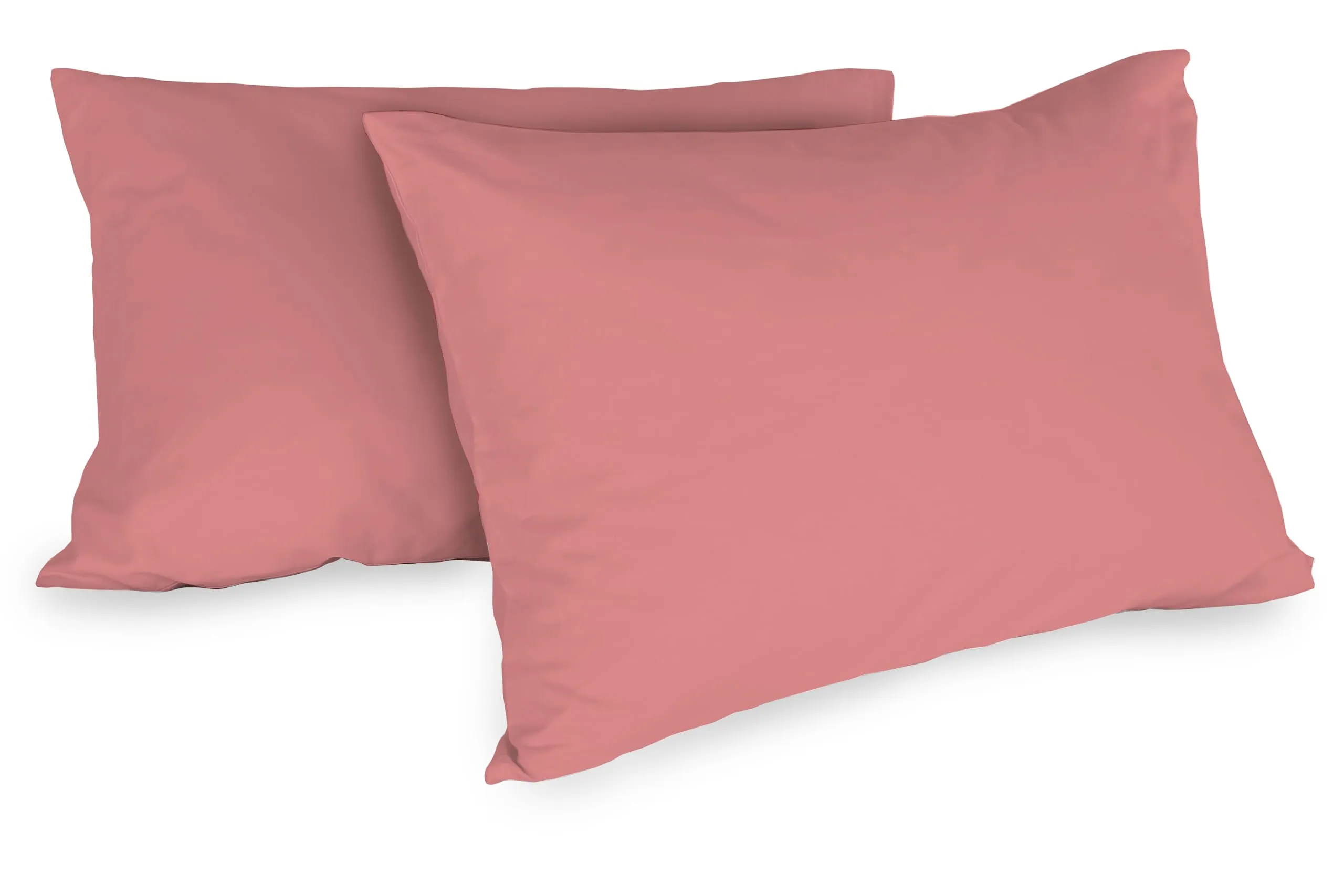 Zer0bed, Coppia Di Federe In Cotone 52x80 CM, Malva, Set Di 2, Tinta Unita, 100% Cotone, Cuscino Letto, Chiusura A Busta