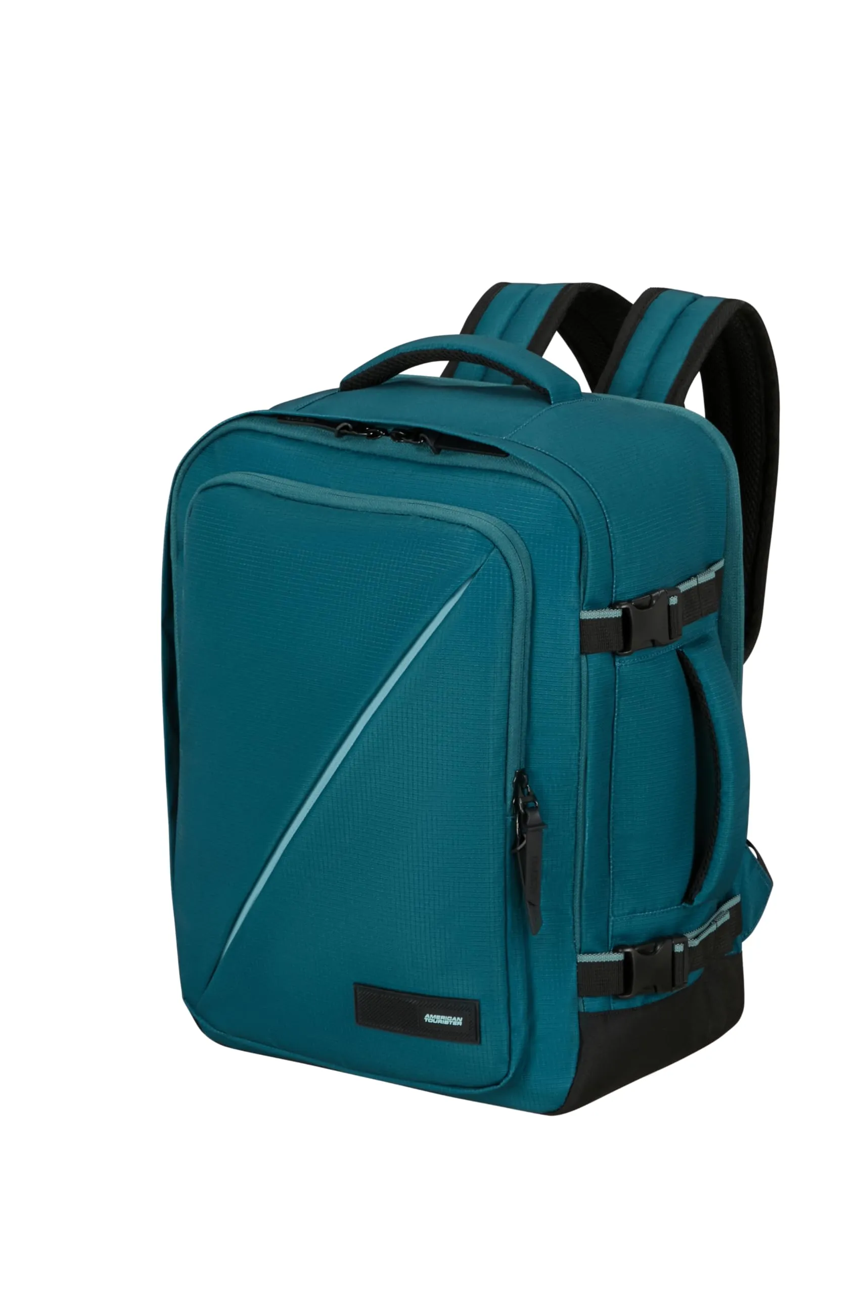 American Tourister Take2Cabin - Borsa da cabina Ryanair/Wizz Air/Vueling (40 x 30 x 20 cm, 26,5 L, 0,60 kg) - Bagaglio a mano Underseat, Zaino aereo S/M Underseat - Turchese (Totally Teal)