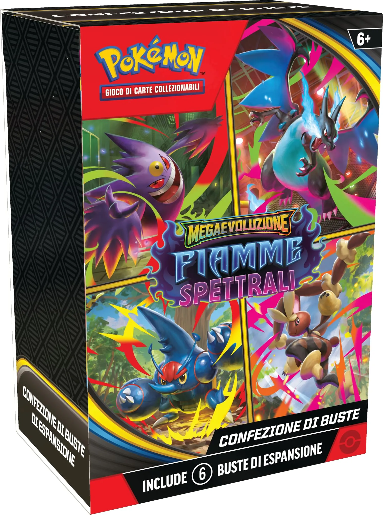Pokémon: confezione di buste dell’espansione Megaevoluzione - Fiamme Spettrali del GCC Pokémon (sei buste di espansione)