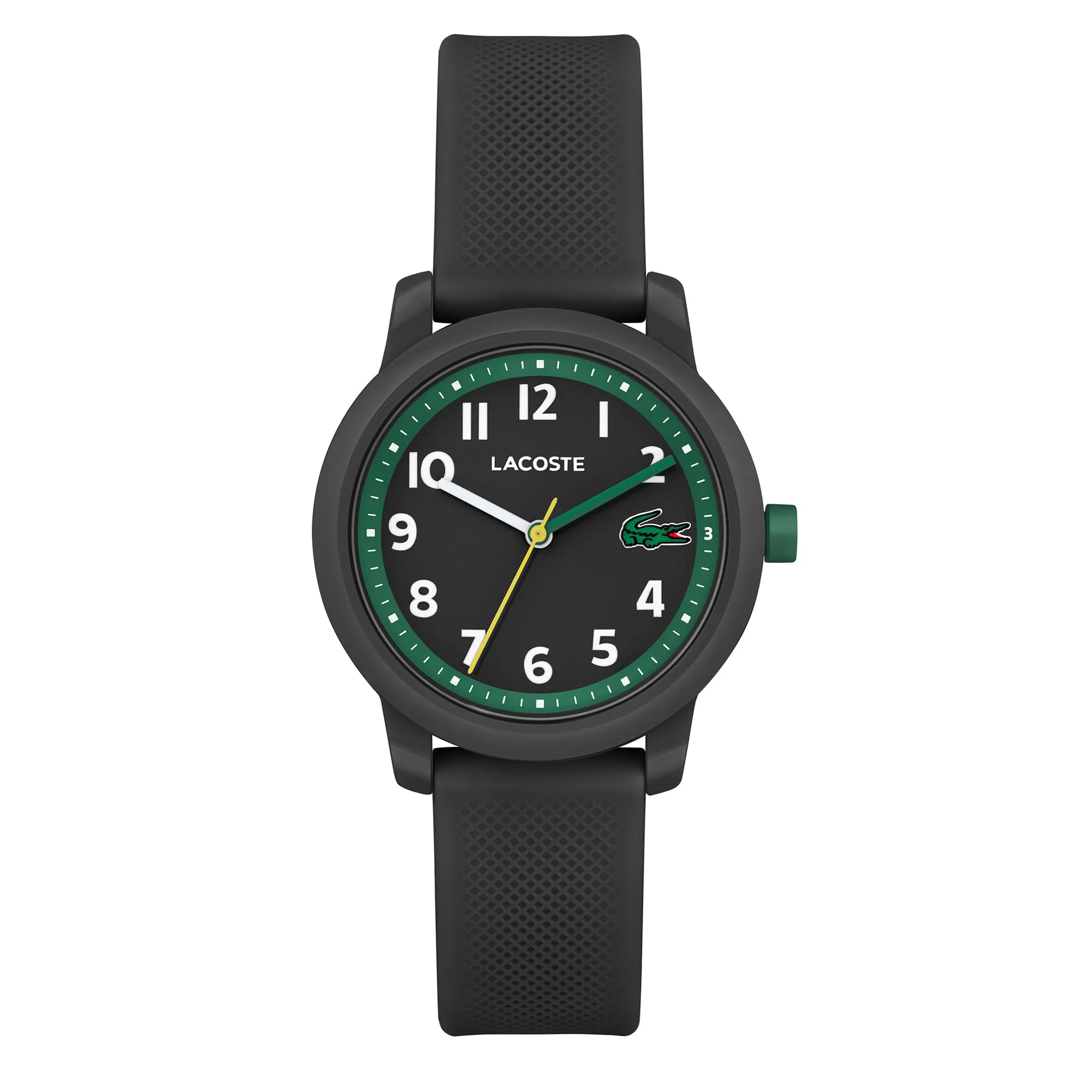 Lacoste Orologio Analogico al Quarzo da Bambini Collezione LACOSTE.12.12 KIDS con Cinturino in Silicone Nero - 2030042