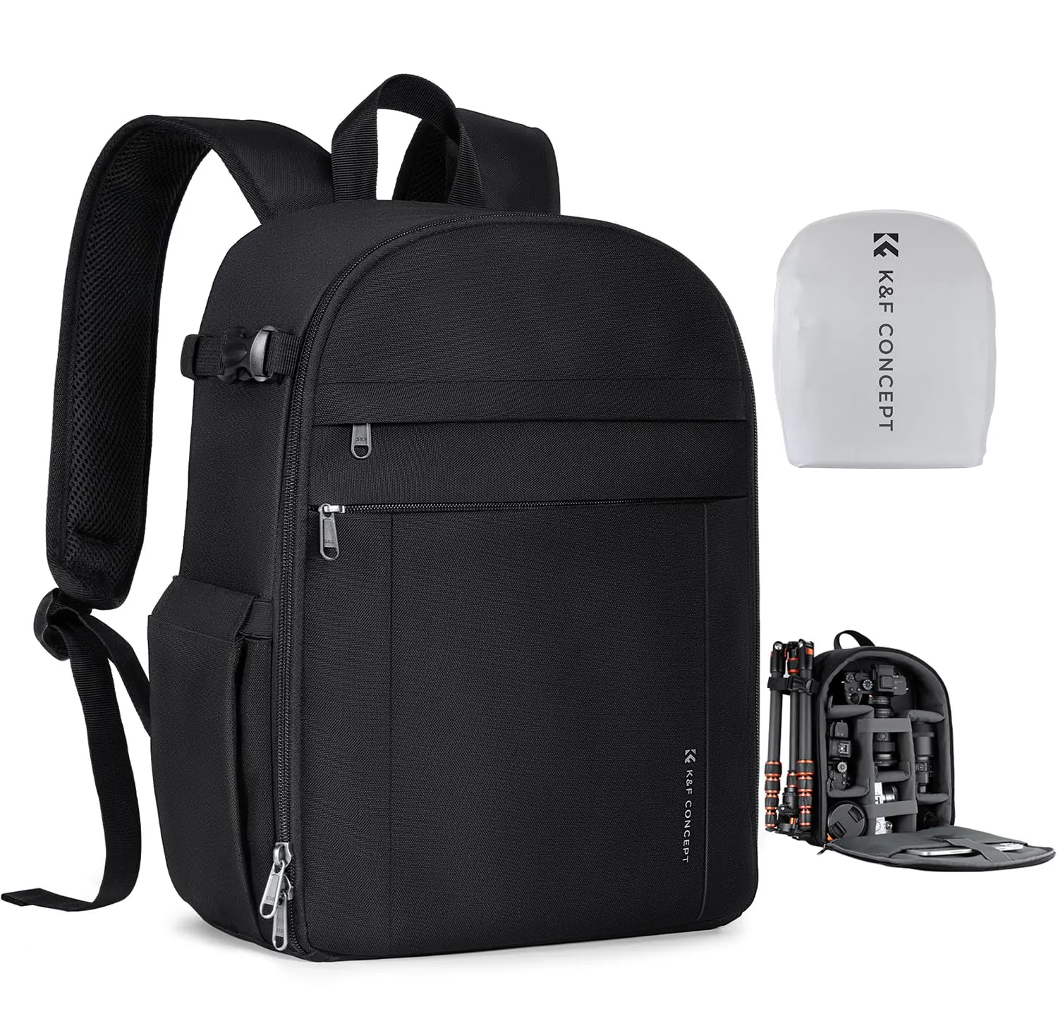 K&F CONCEPT Zaino Foto Compatto 13L Parapioggia Impermeabile Nero