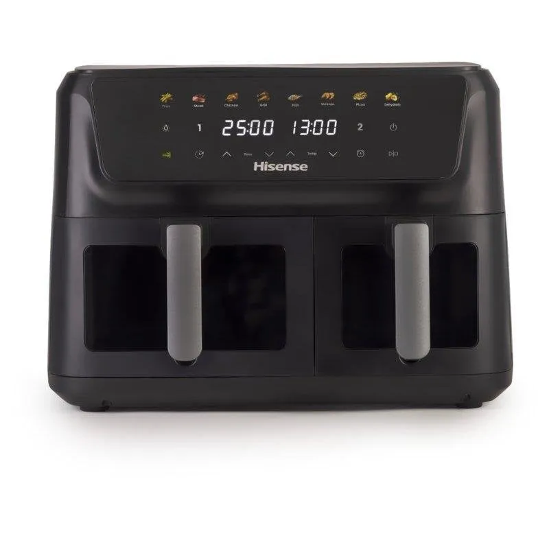 Friggitrice ad Aria Hisense HAF2700DCD Doppio Cestello 11L 2700W 8 Programmi Doppia Resistenza