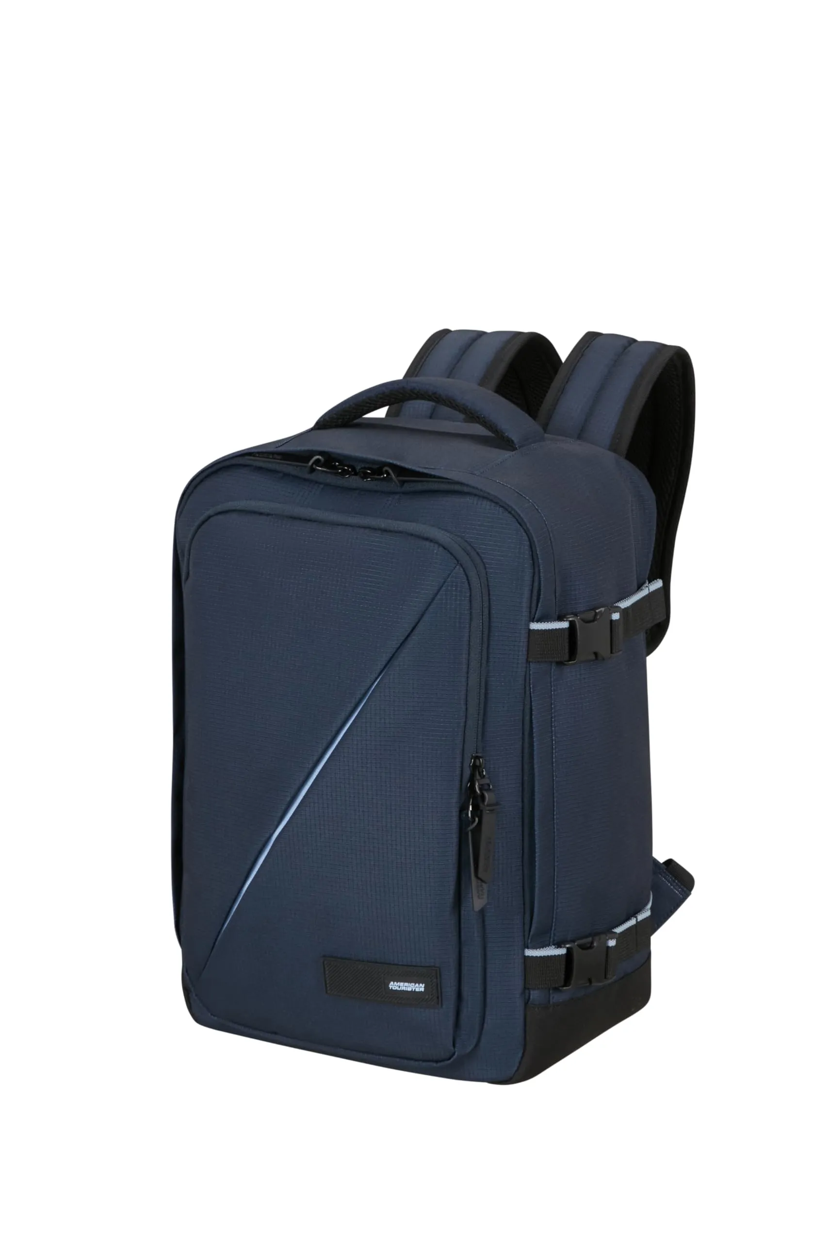 American Tourister Take2Cabin - Borsa da cabina Ryanair 25 x 20 x 40 cm, 24 L, 0,50 kg, Bagaglio a mano, Zaino aereo S Underseat, Blu (Dark Navy)