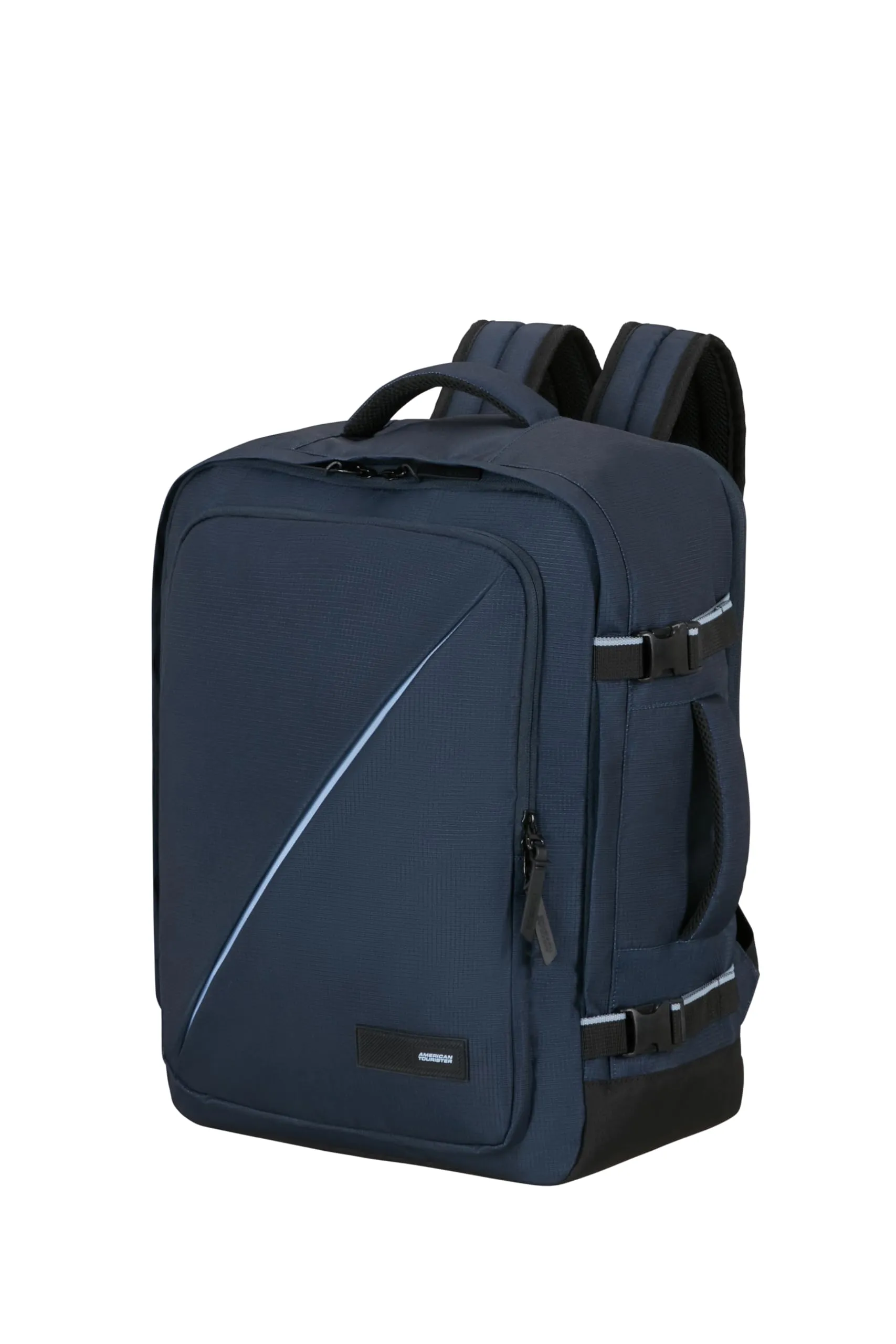 American Tourister Take2Cabin - Borsa da cabina EasyJet 36 x 20 x 45 cm, 38 L, 0,70 kg, Bagaglio a mano, Zaino aereo M Underseat, Blu (Dark Navy)