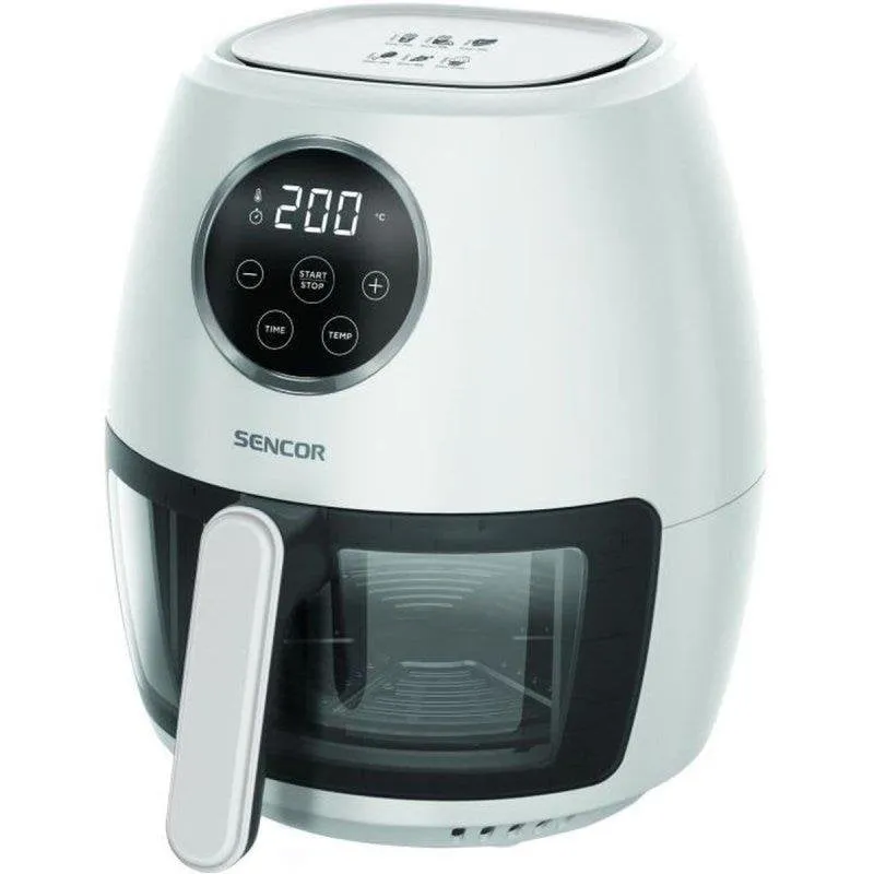 Friggitrice ad Aria Sencor SFR 5340WH 3,5L 1300W Vetro Touch