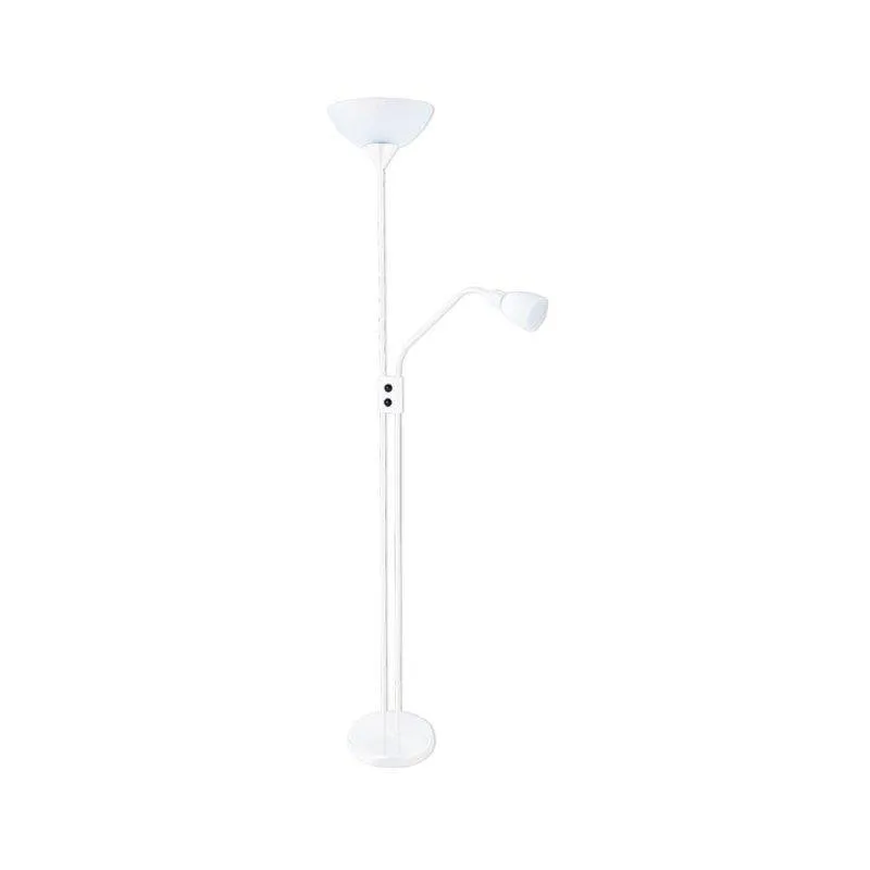 Lampada da terra Belair Milano 40W bianca con luce da lettura