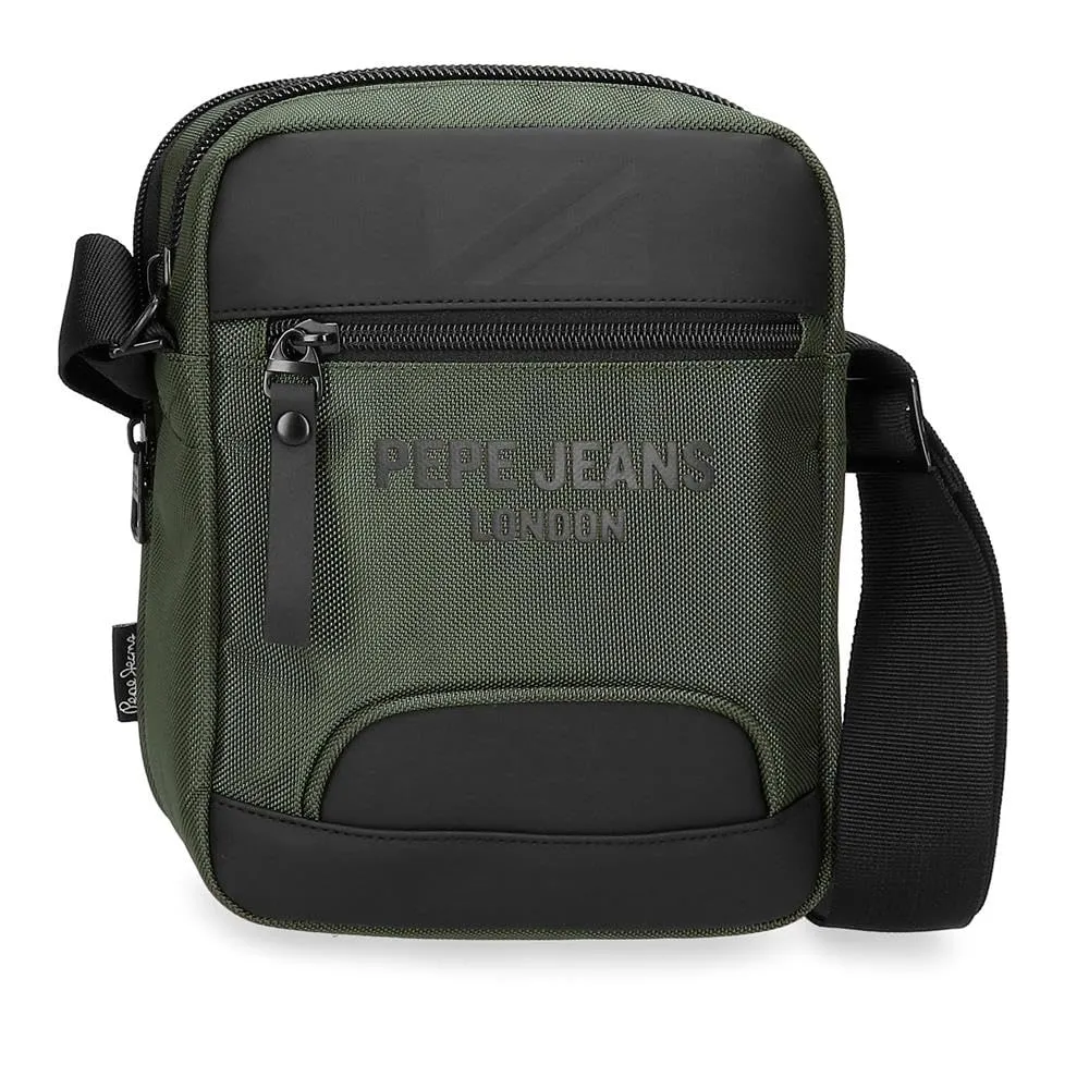 Pepe Jeans Bromley Borsa a tracolla Verde 17x22x7,5 cm Poliestere, Verde, Taglia unica, Tracolla