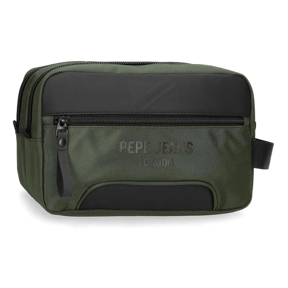 Pepe Jeans Bromley Beauty case due scomparti adattabile verde 26 x 16 x 12 cm Poliestere, Verde, Taglia unica, Beauty case a due scomparti adattabile