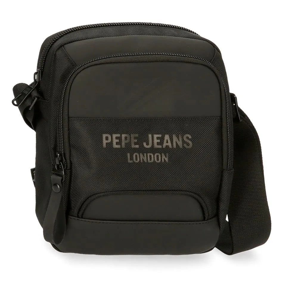 Pepe Jeans Bromley Borsa a tracolla media Nero 17x22x8 cm Poliestere, Nero, Taglia unica, Tracolla media