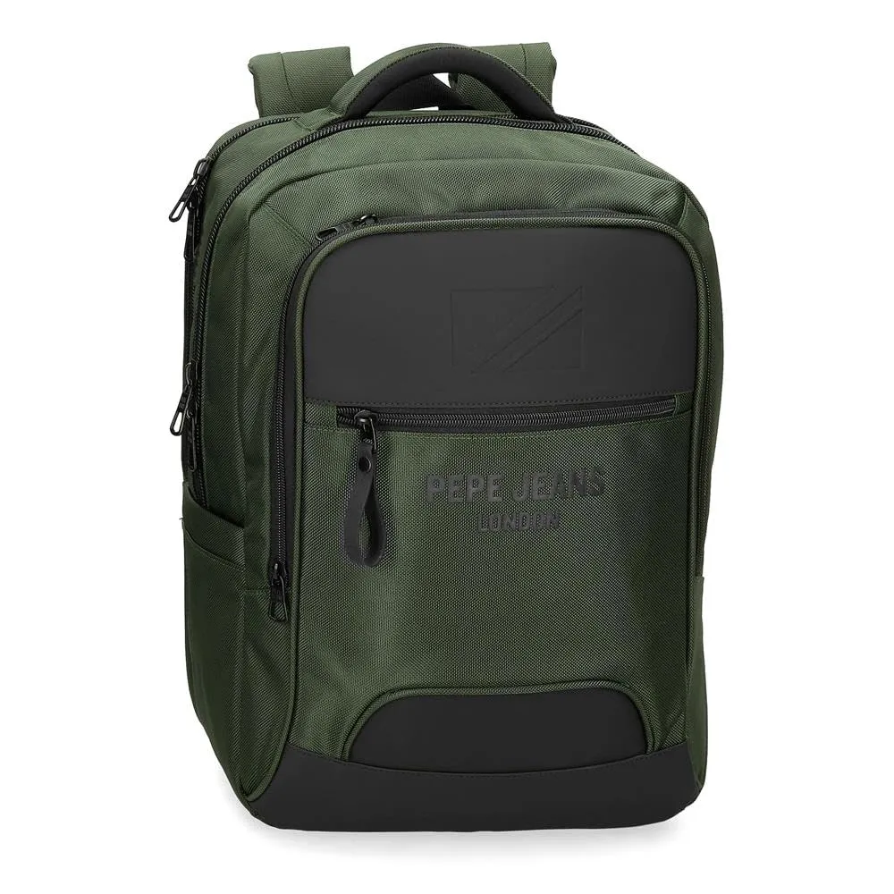 Pepe Jeans Bromley Zaino per laptop verde 31 x 44 x 15 cm Poliestere 20,46 L, Verde, Taglia unica, Zaino per computer portatile