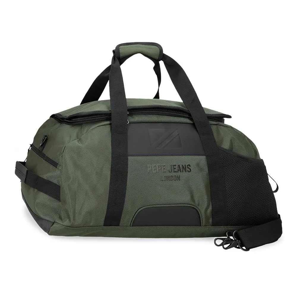 Pepe Jeans Bromley Borsa da viaggio verde 56 x 32 x 25,5 cm Poliestere 45,7 L, Verde, Taglia unica, Borsa da viaggio