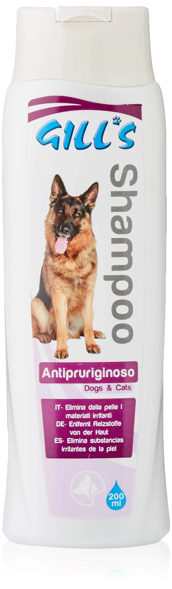 Croci Gill's - Shampoo Antiprurito, Shampoo per Cani lenitivo, normalizza la Cute irritata, 200 ml