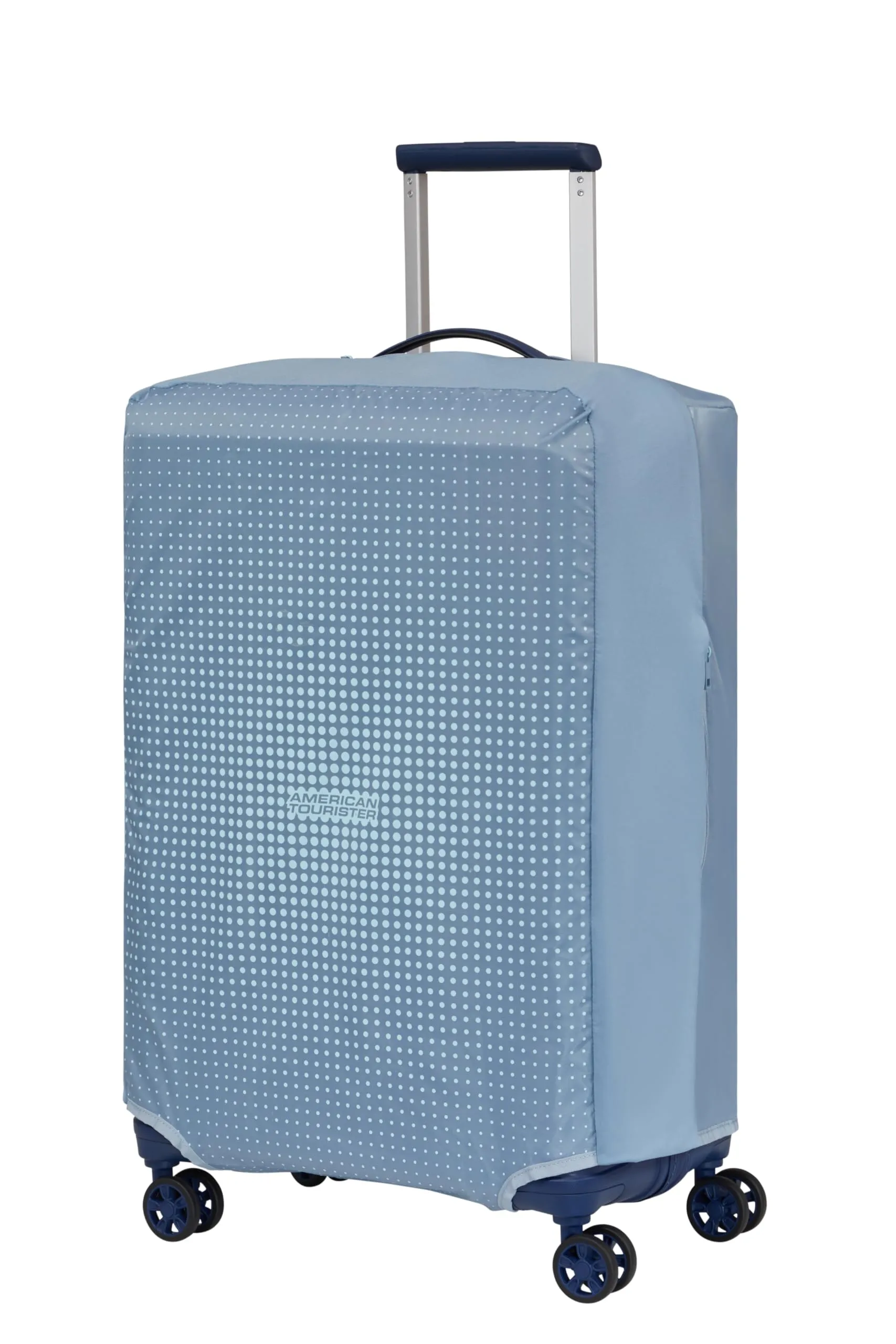 American Tourister - Coprivaligia M, Copertura Valigia Pieghevole, Protezione Valigia da Viaggio, 62 x 45 x 30 cm, Blu Pietra/Blu