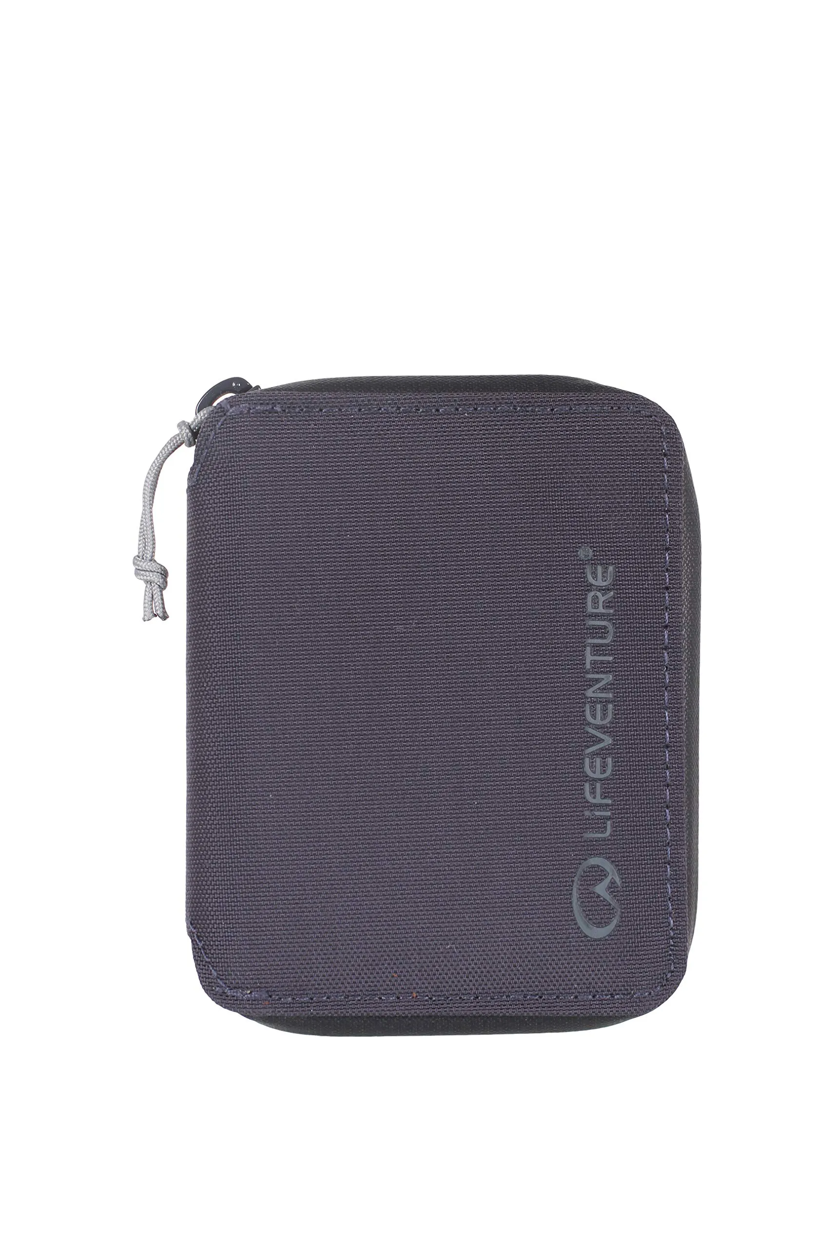 Lifeventure Portafoglio bifold con cerniera protetta RFiD - Portafoglio sottile per viaggi, materiale ecologico e riciclabile, blu navy, Taglia unica, Minimalista