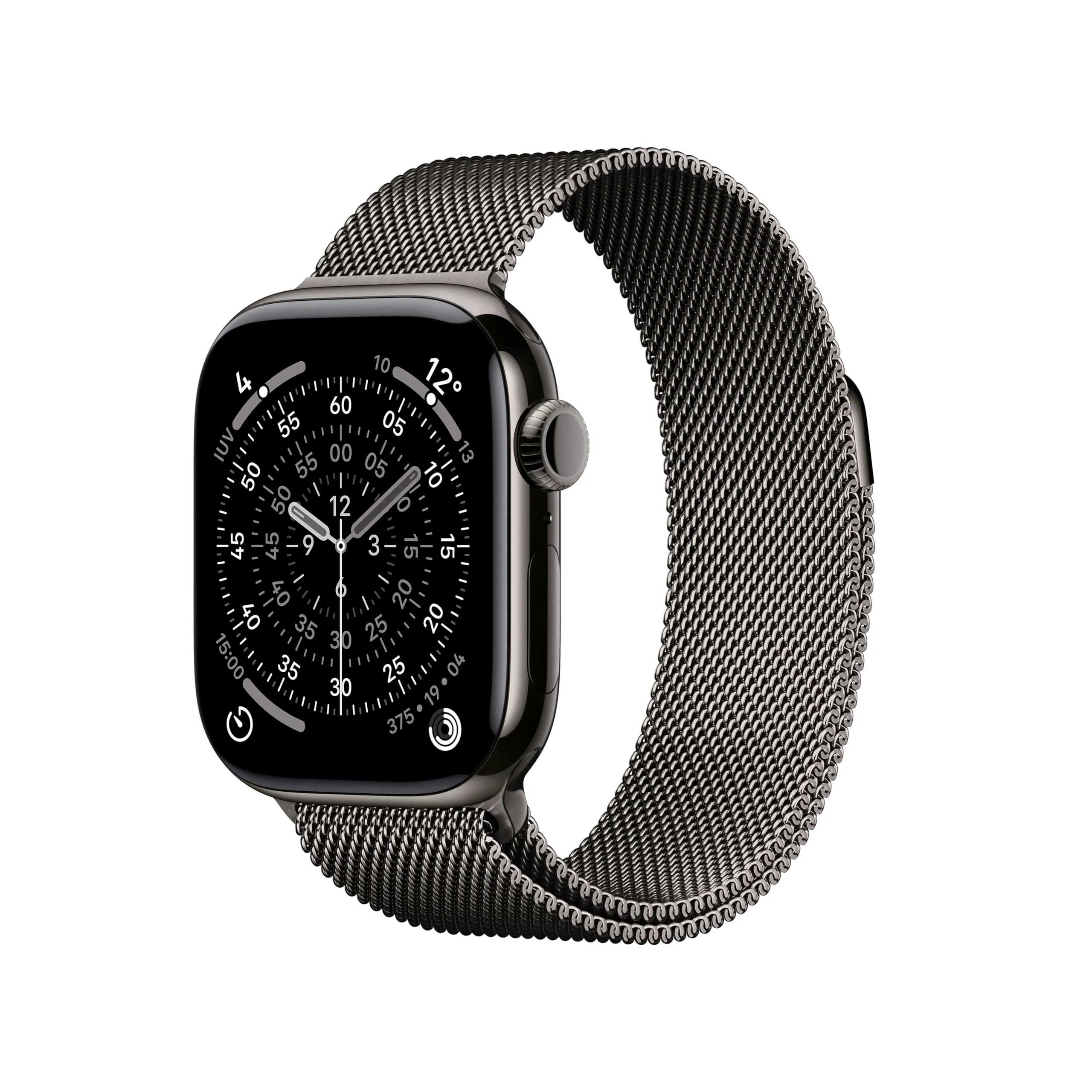 Apple Watch Series 11 GPS + Cellular, Cassa 42 mm in titanio ardesia con Loop in maglia milanese ardesia - Misura unica