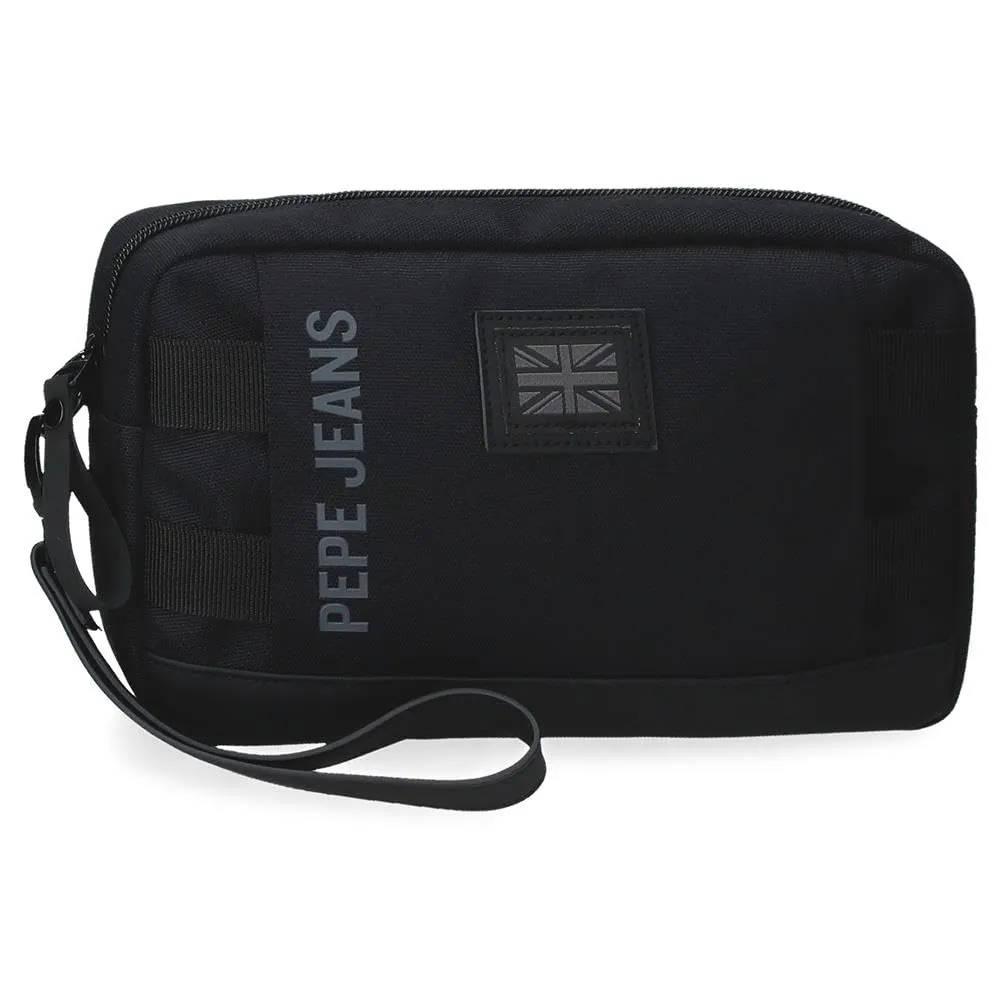 Pepe Jeans Matlock Borsa a Mano Nero 24,5 x 15 x 6 cm Pelle sintetica e poliestere by Joumma Bags