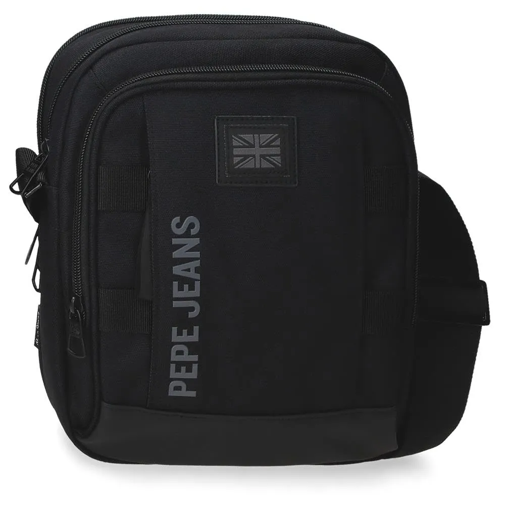 Pepe Jeans Matlock Borsa a tracolla grande nero 22 x 27 x 10 cm Pelle sintetica e poliestere by Joumma Bags