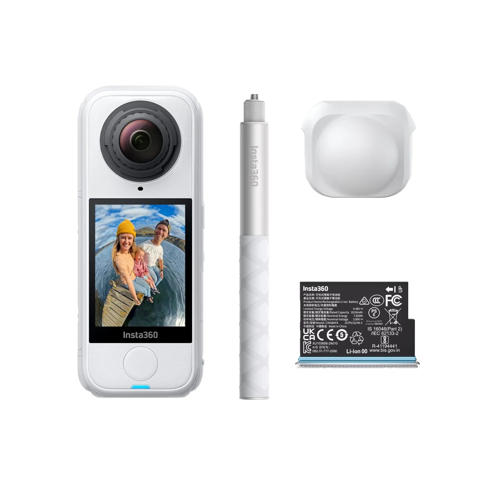 Insta360 X4 Air Pack Starter Bianco - Videocamera 8K 360, leggera 165g