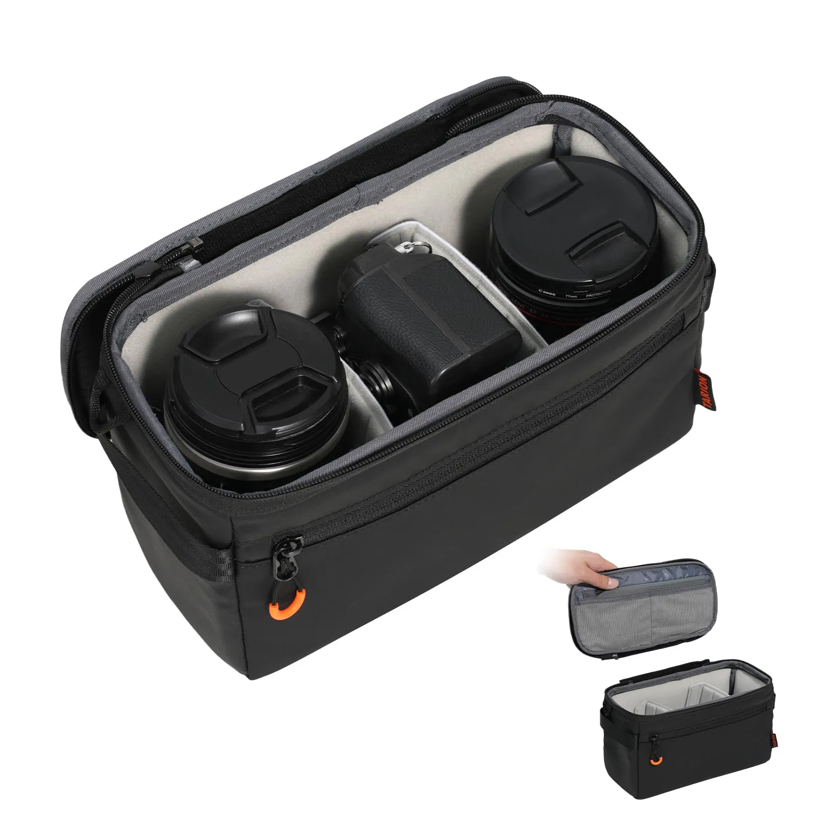 TARION Inserto Fotografico Borsa Fotografica per Zaino Reflex Obiettivi XS