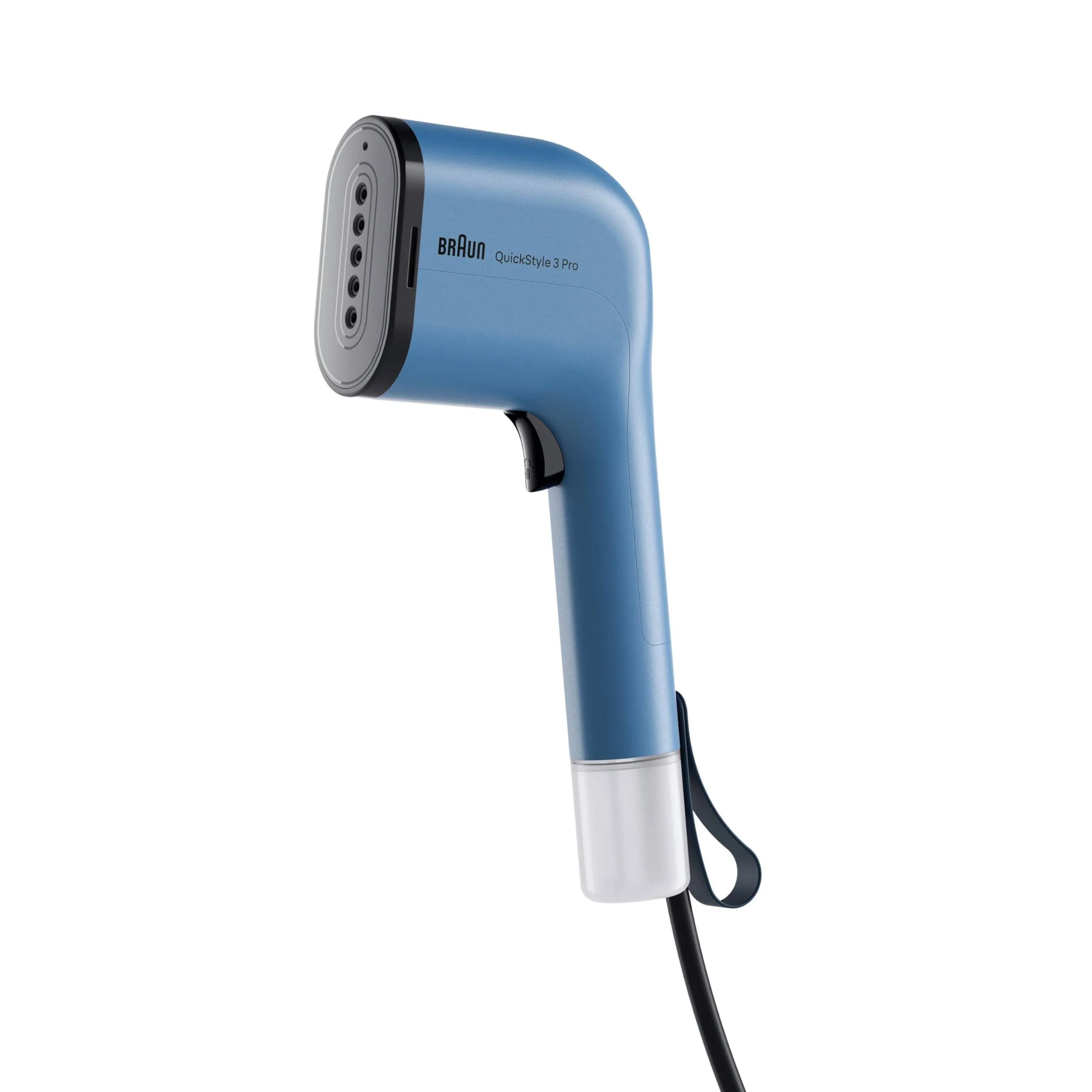 Braun QuickStyle 3 GS3024BL, Ferro da Stiro Verticale compatto e leggero, Stiratore a Vapore con Riscaldamento Rapido, Vapore 22g/min, serbatoio rimovibile 120ml, Custodia Termoresistente, 1100W, Blu