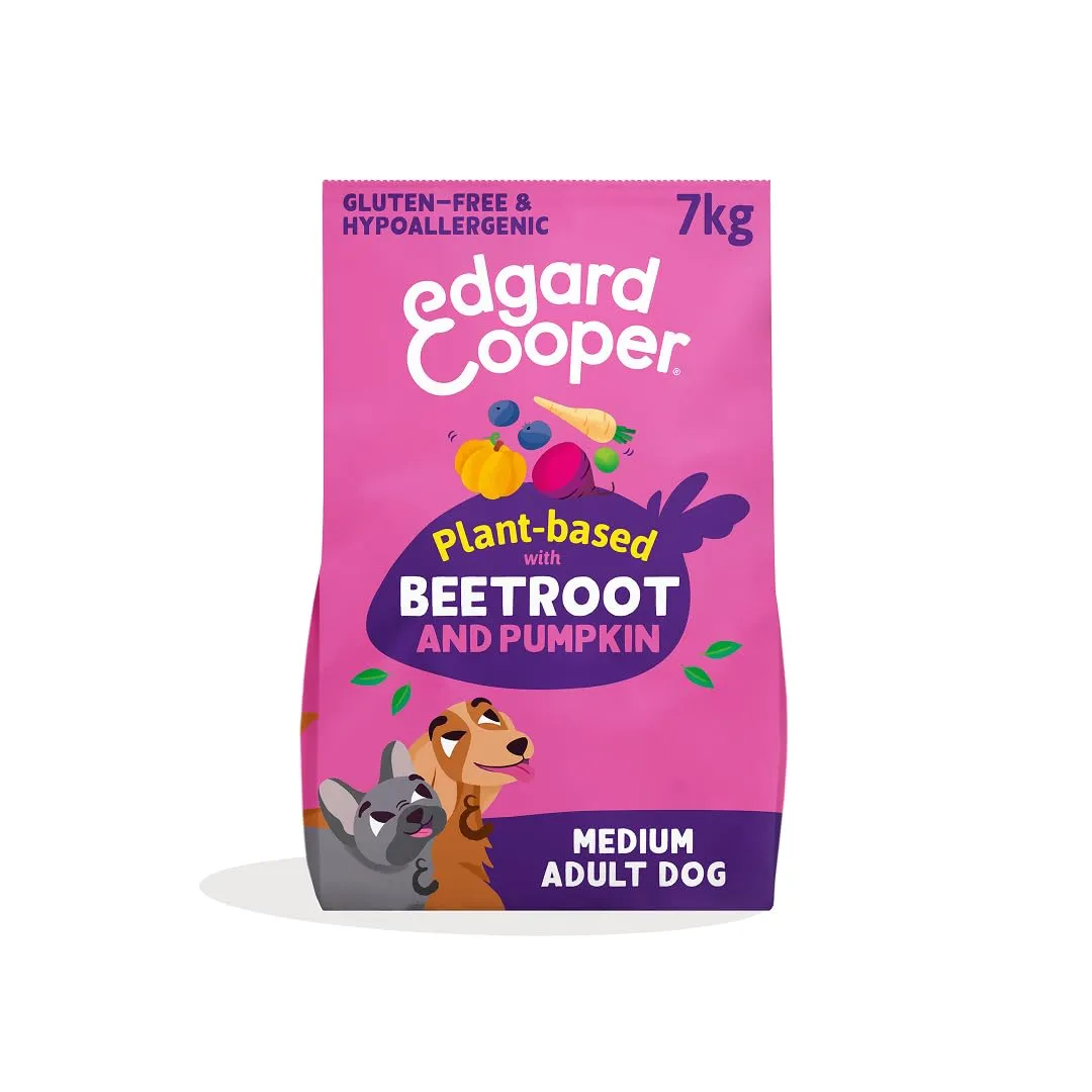 Edgard & Cooper Crochette Cani, Adulti, (Barbabietola/Zucca, 7kg), croccantini cane, cibo Secco per Cani Senza Glutine Mangime Naturale Verdure Vegetale, Alimentazione Completa