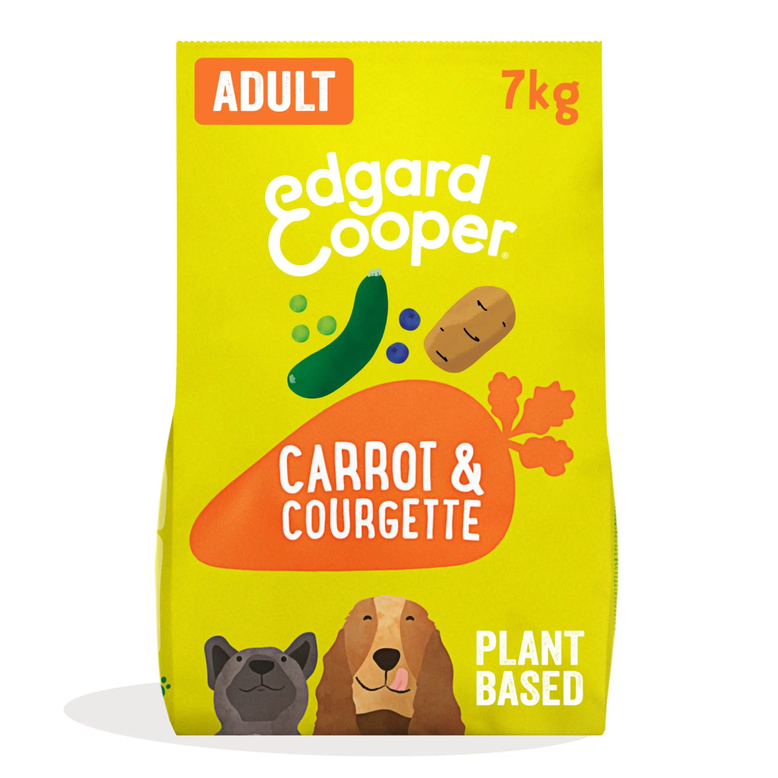 Edgard & Cooper Crochette Cani, Adulti, (Carote/Zucchine, 7kg), croccantini cane, cibo Secco per Cani Senza Glutine Mangime Naturale Verdure Vegetale, Alimentazione Completa