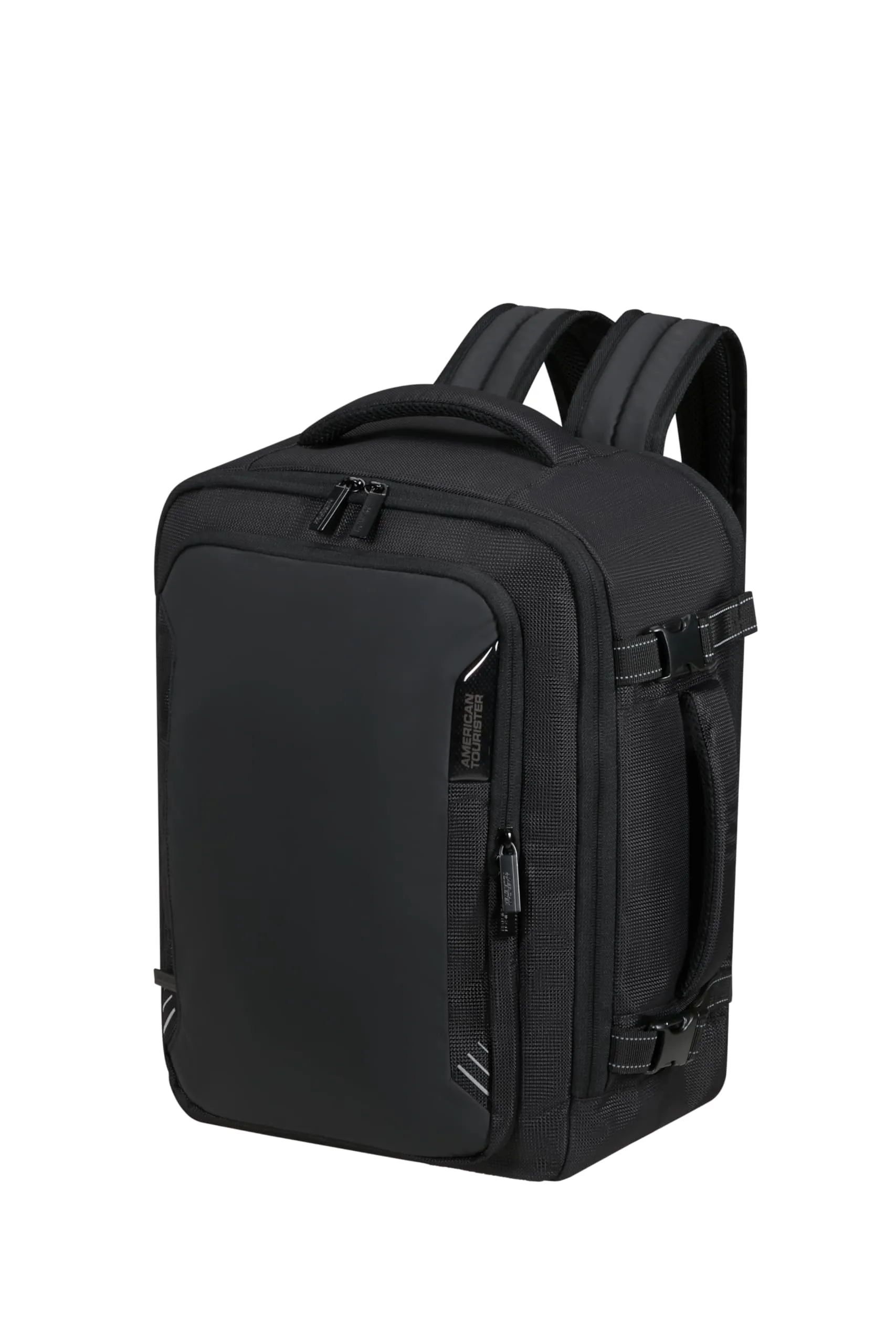 American Tourister Take2Cabin Pro - Borsa da cabina Ryanair/Wizz Air/Vueling (40 x 30 x 20 cm, 26,5 L, 0,60 kg) - Bagaglio a mano Underseat, Zaino aereo S/M Underseat - Nero (Flash Black)