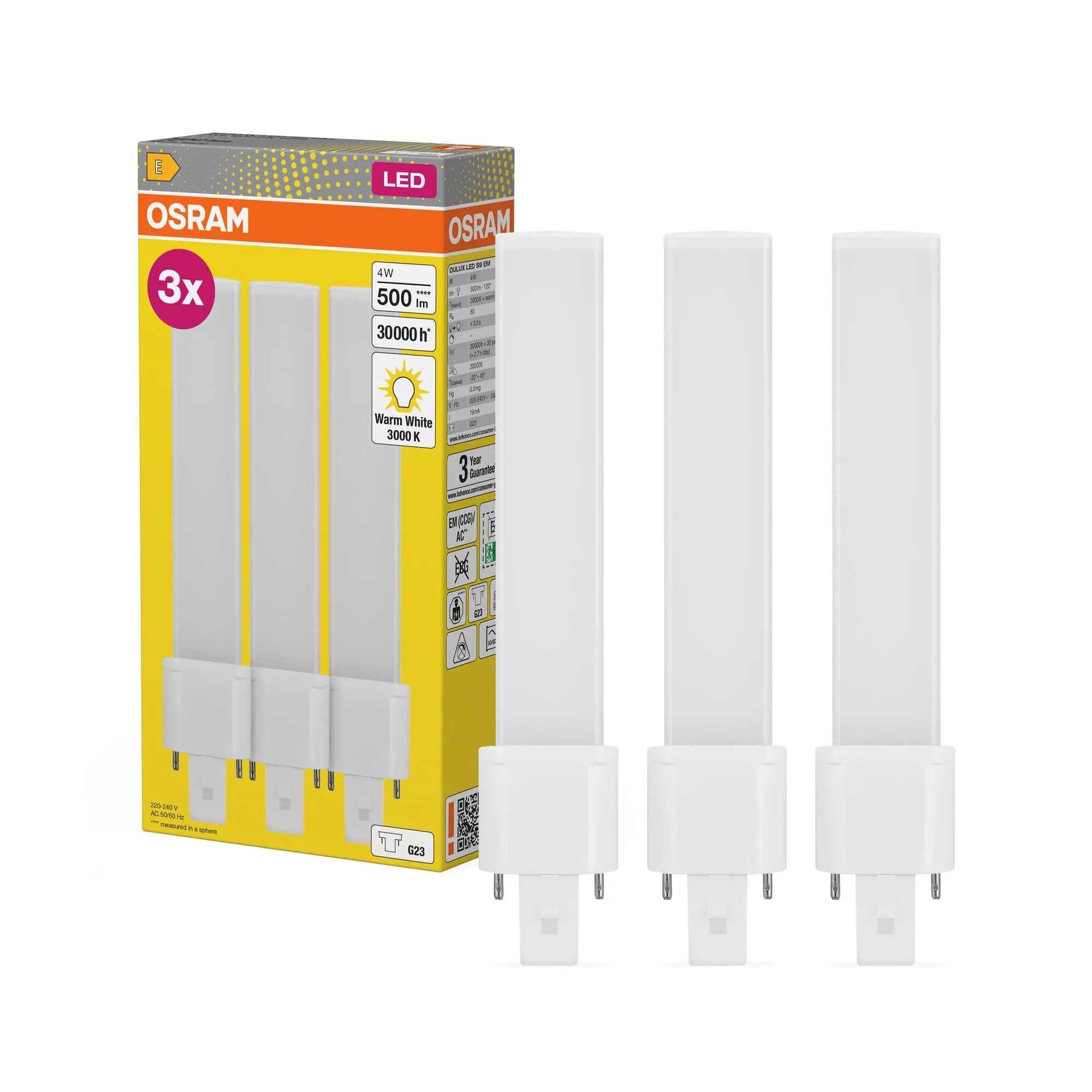 OSRAM DULUX S9 lampada LED compatta 4W G23 3000K