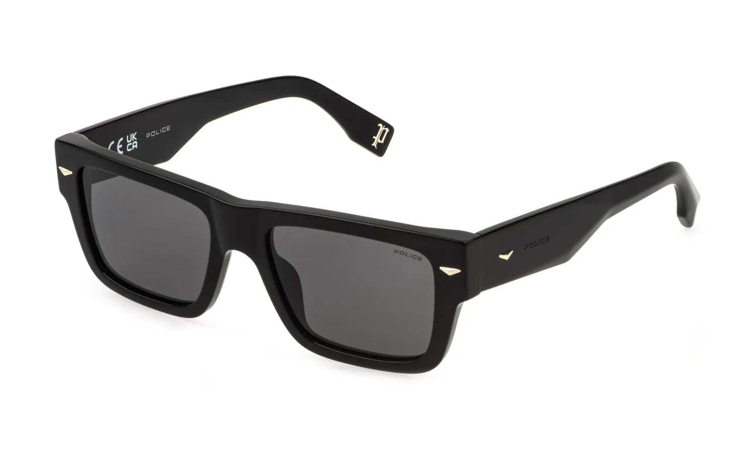 Police SPLQ87 SUPERNOVA 1 700 Occhiali da sole Acetato Nero Fumo Squadrata Antiriflesso