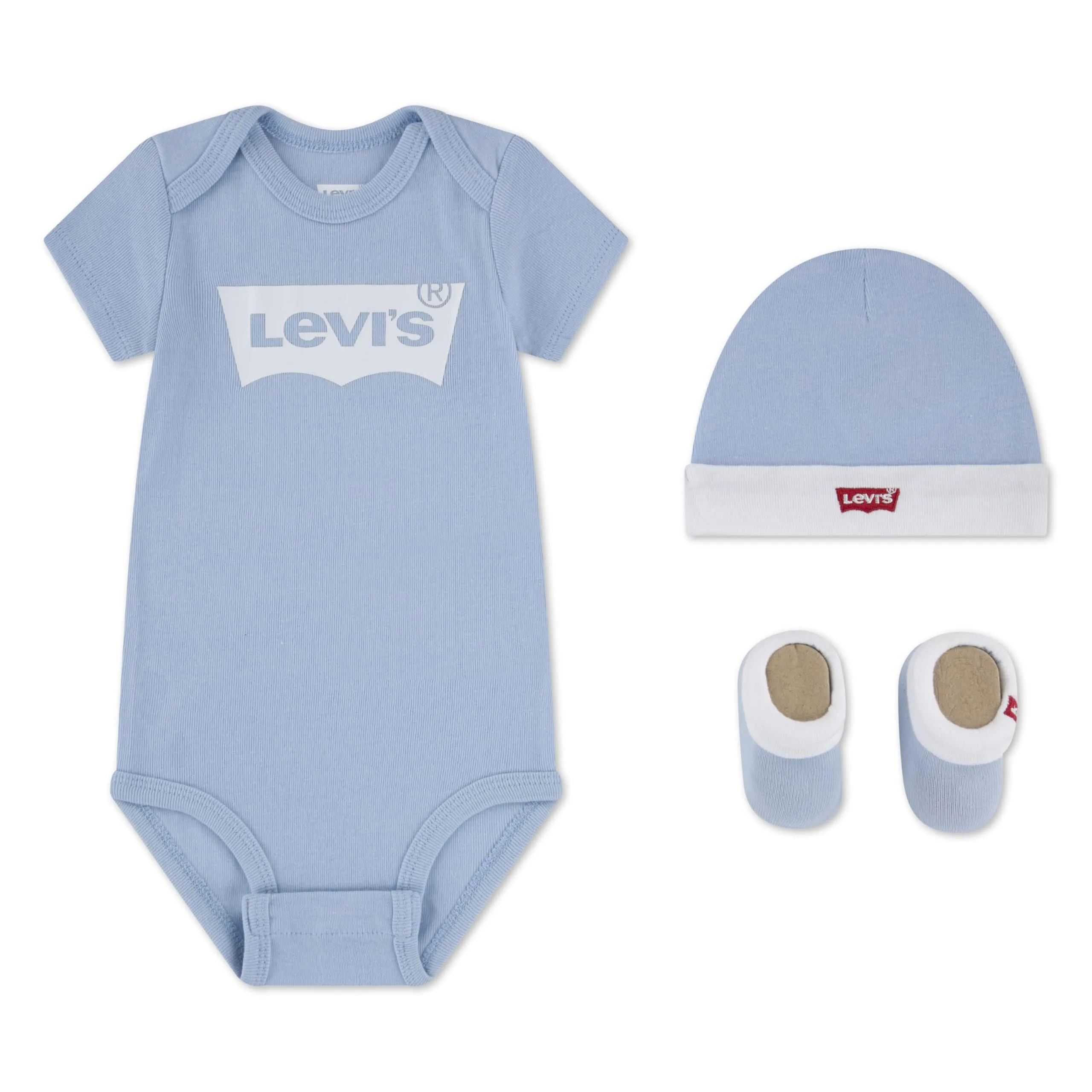 Levi's Kids Set 3 Pezzi Stivaletti e Berretto Classico Batwing per Neonati e Bambini