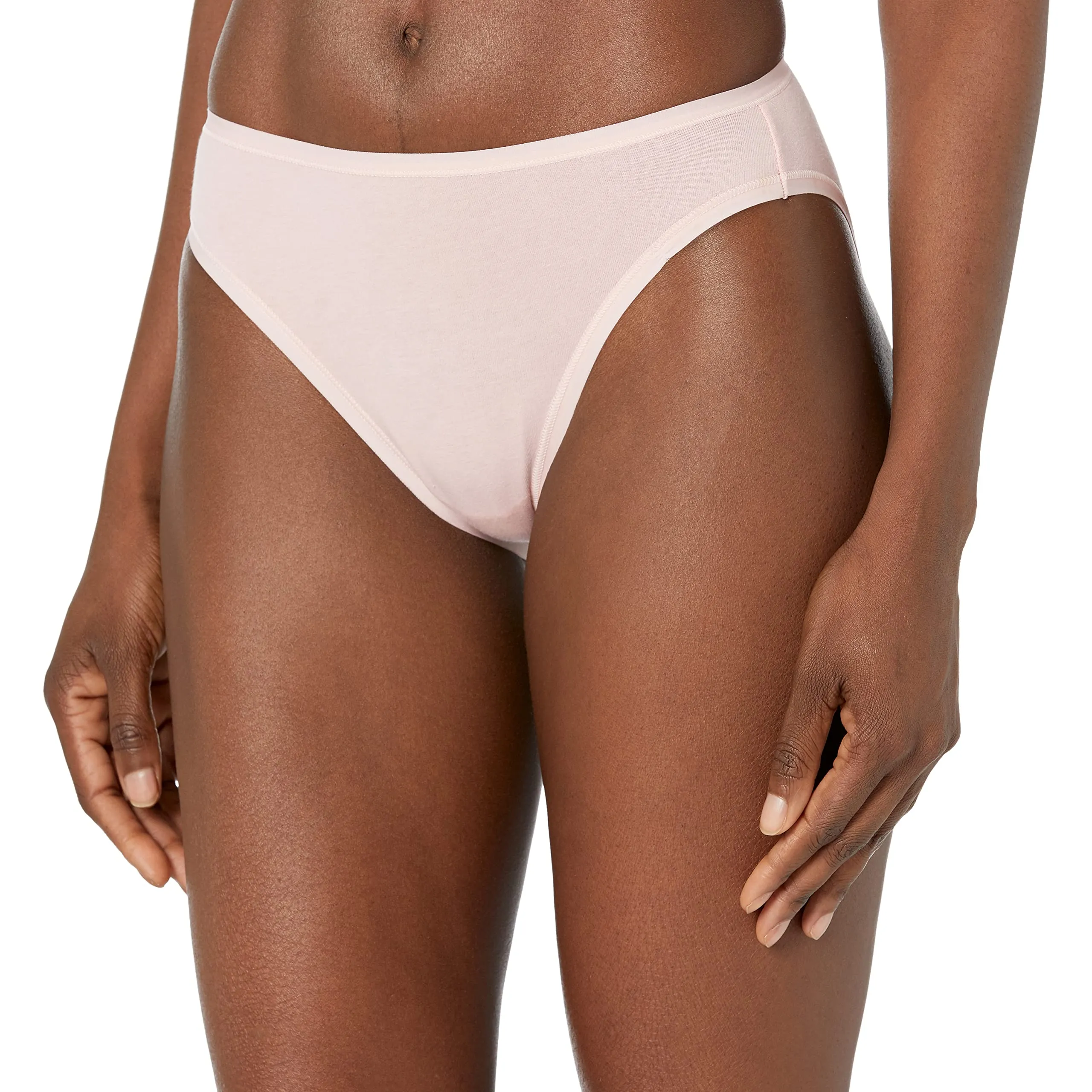 Amazon Essentials Pantaloni a Vita Alta in Cotone Spandex, Traspiranti Donna, Confezione da 6, Colori A Contrasto Graziosi, 52