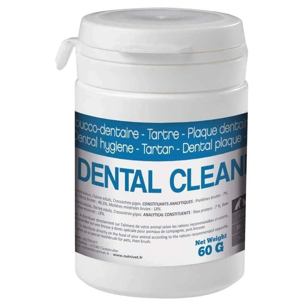 NUTRIVET - Alimenti complementari - Dental Cleaning - Cani & Gatti -Igiene Dentale e orale - Vasetto 60 g