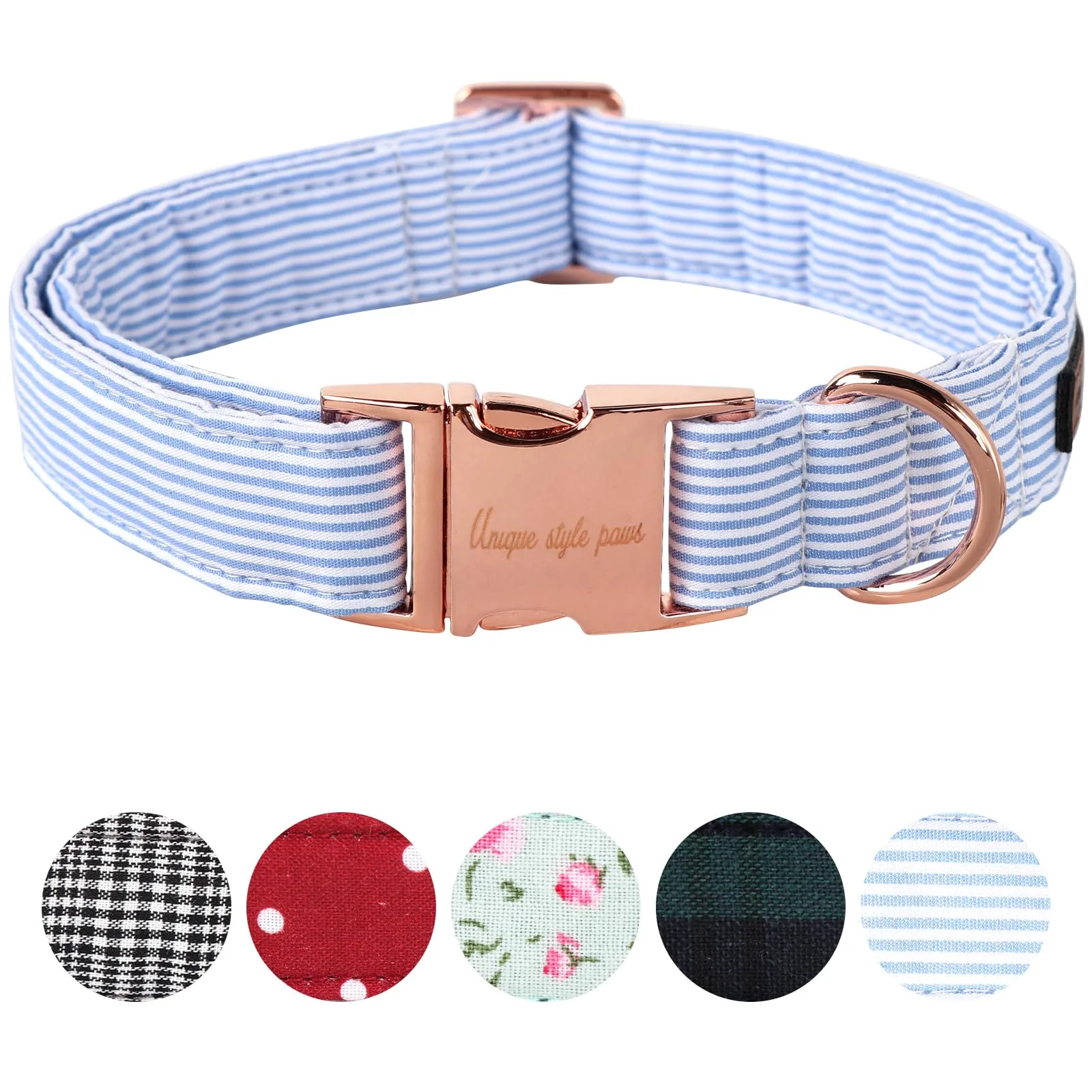 Unique Style Paws Collare per Cani Collare Regolabile o Guinzaglio per Cani e Gatti Piccoli, Medi e Grandi