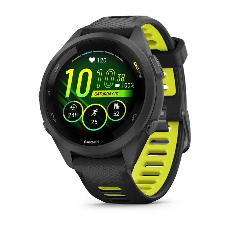 Garmin Forerunner 265S Bluetooth GPS 42mm AMOLED Nero Giallo Taglia Unica 5ATM SpO2