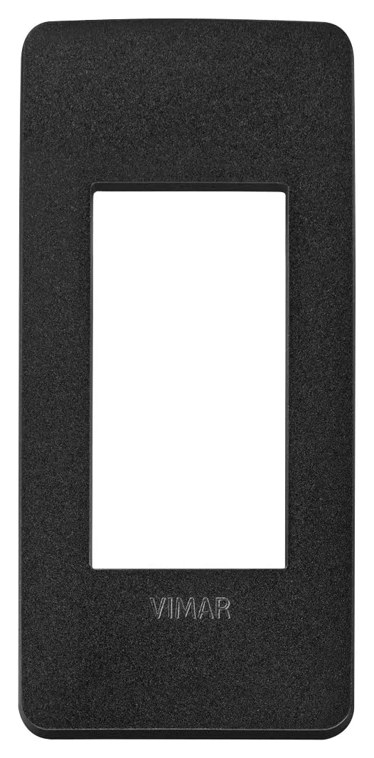 Vimar 14666U.19 Plana Up placca 1 modulo pannelli, 4x8.6x0.96c,m nero matt