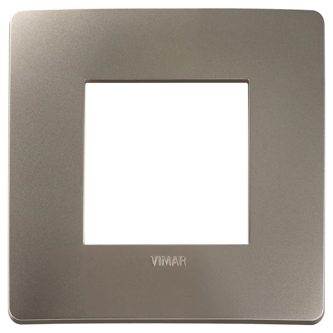 Vimar 14642U.33 Plana Up 2 moduli, 8.6x8.6x0.96cm, titanio