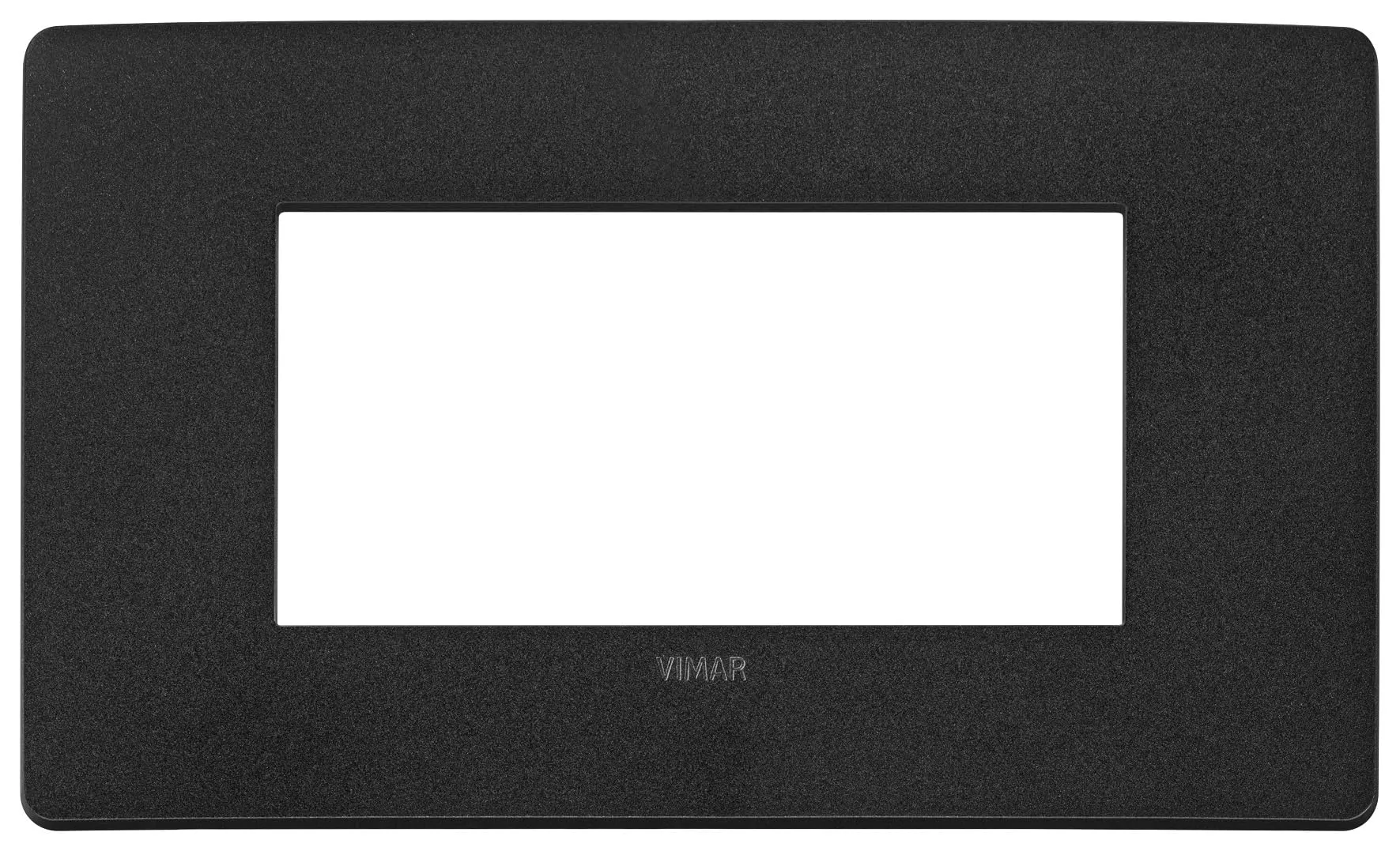 Vimar 14654U.19 Plana Up placca 4 mod centrali 14.7x8.6x0.98cm, nero matt