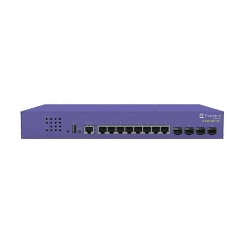 Switch gestito Extreme Networks X435-8T-4S Gigabit Ethernet PoE 1U Rack