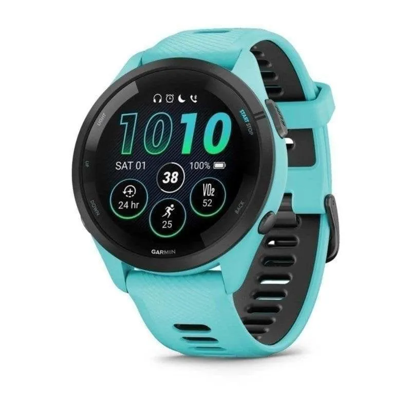 Garmin Forerunner 265 Bluetooth GPS 46mm Nero Turchese Taglia Unica Cardio SpO2