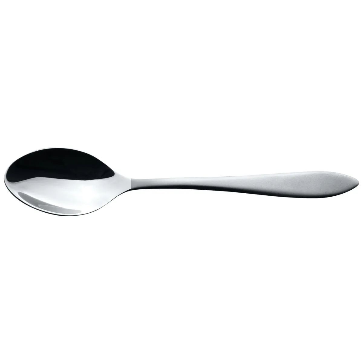 12x VEGA Cucchiaino caffè espresso Salerno opaco; 11.2 cm (L); argento, manico argento; 12 pz. / Pacco