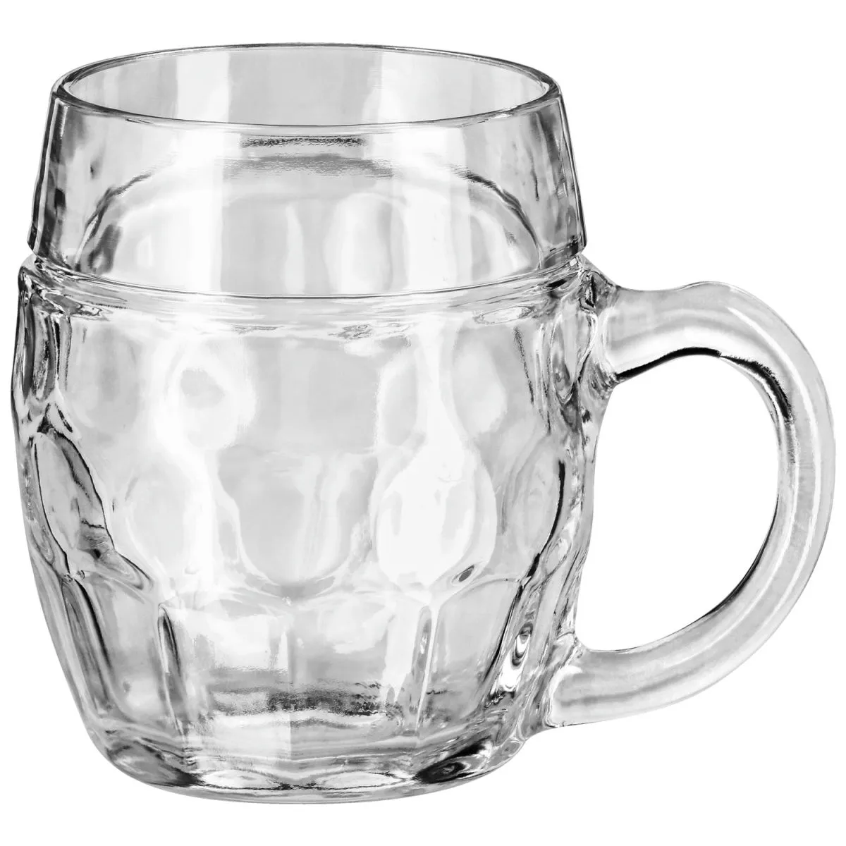 6x Stölzle Boccale da birra Tübinger con marcatura; 380 ml, 7.6x10.5 cm (ØxH); trasparente; 0.3 l Segno di riempimento, 6 pz. / Pacco