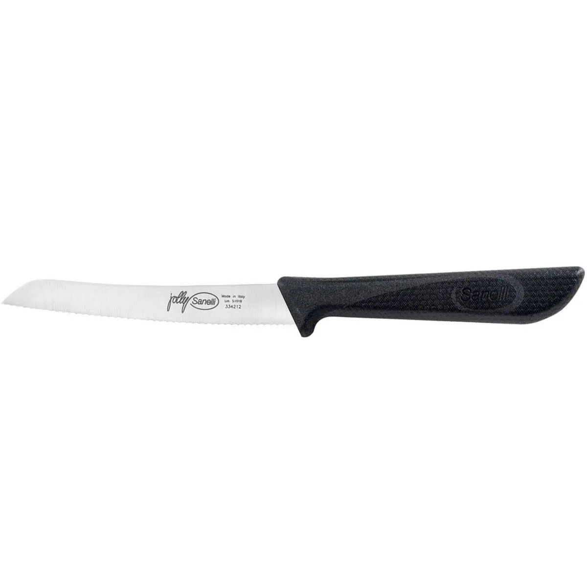 Sanelli Coltello per pomodori Sanelli Skin, lunghezza lama 120 mm; 12 cm (L); nero
