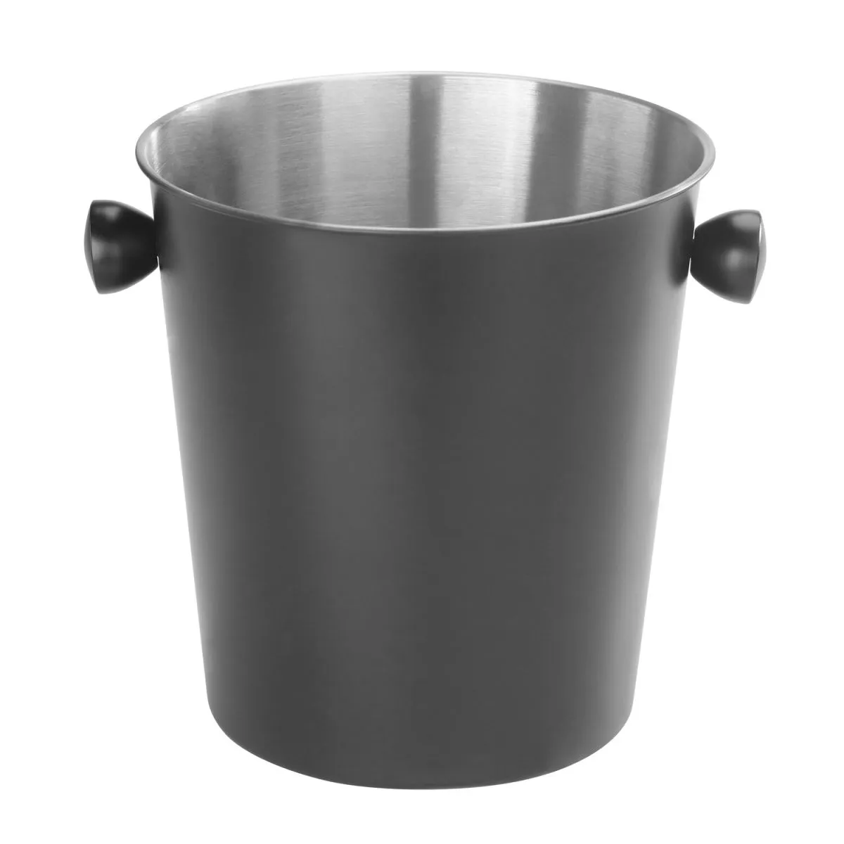 Stalgast Secchiello per il vino, 4 litri, acciaio inossidabile, rivestimento nero; 4000 ml, 22.5x19x20 cm (LxØxH); nero