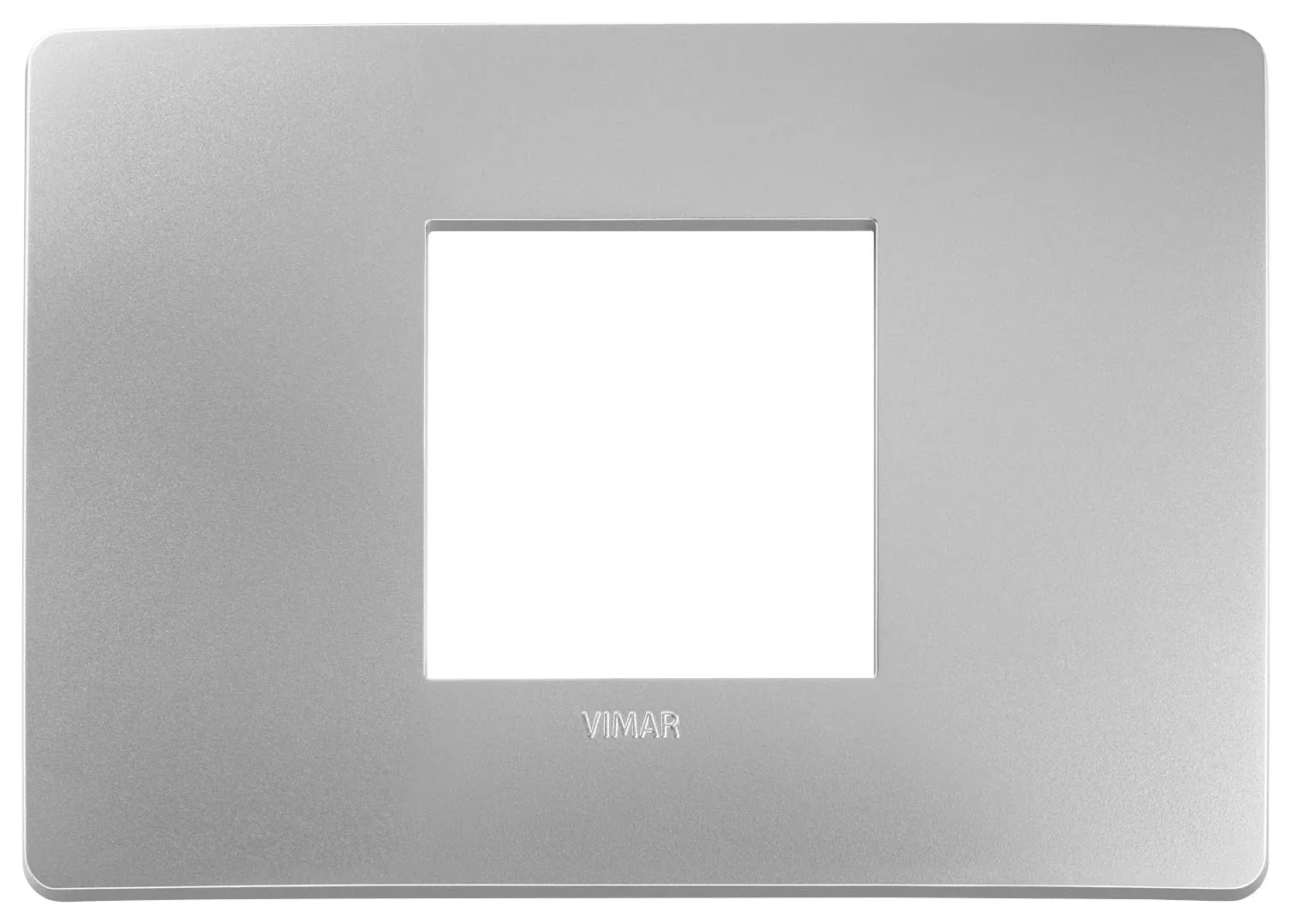 Vimar 14652U.32 Plana Up placca 2 moduli centrali, 12.3x8.6x0.97cm, argento