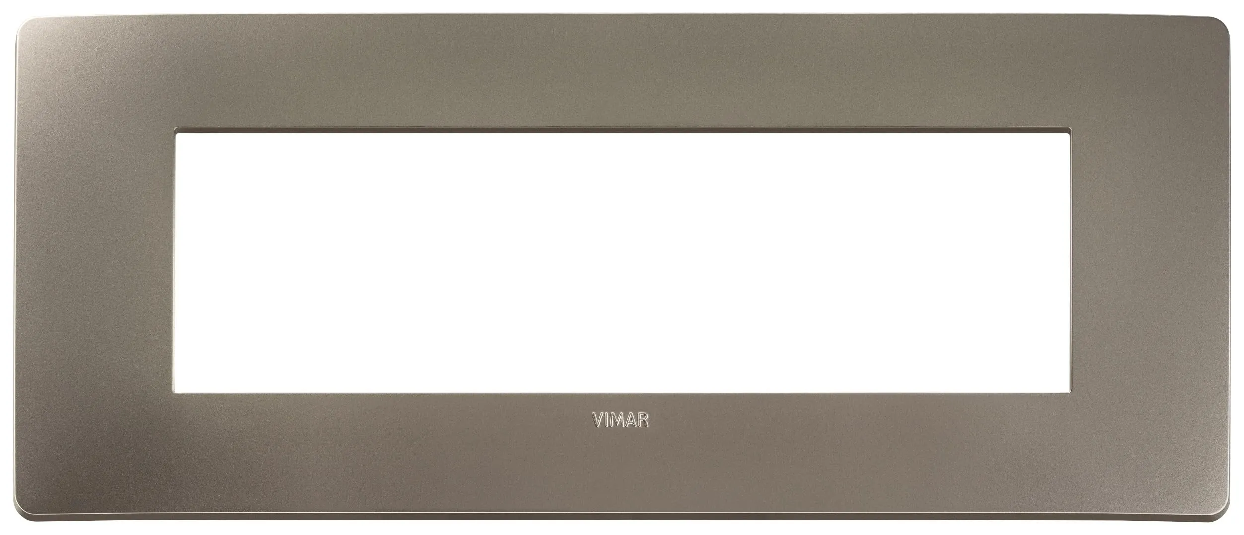 Vimar 14657U.33 Plana Up placca 7 moduli, 20.85x8.6x0.98cm, titanio