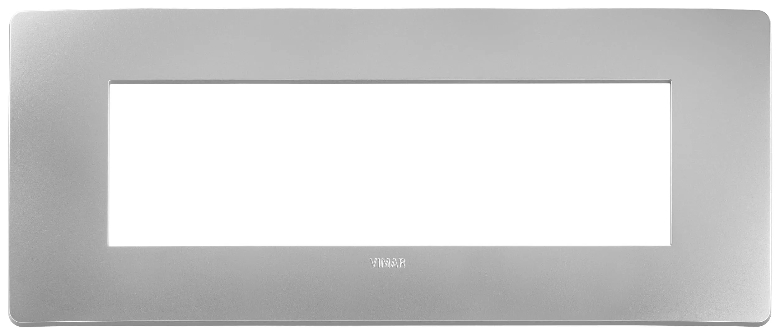 Vimar 14657U.32 Plana Up placca 7 moduli, 20.85x8.6x0.98cm, argento