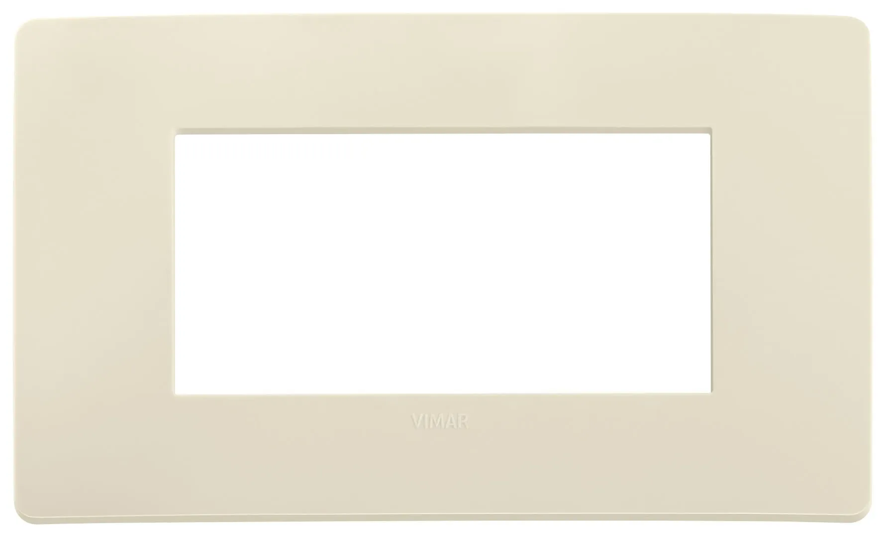 Vimar 14654U.12 Plana Up placca 4 mod centrali 14.7x8.6x0.98cm, avorio matt