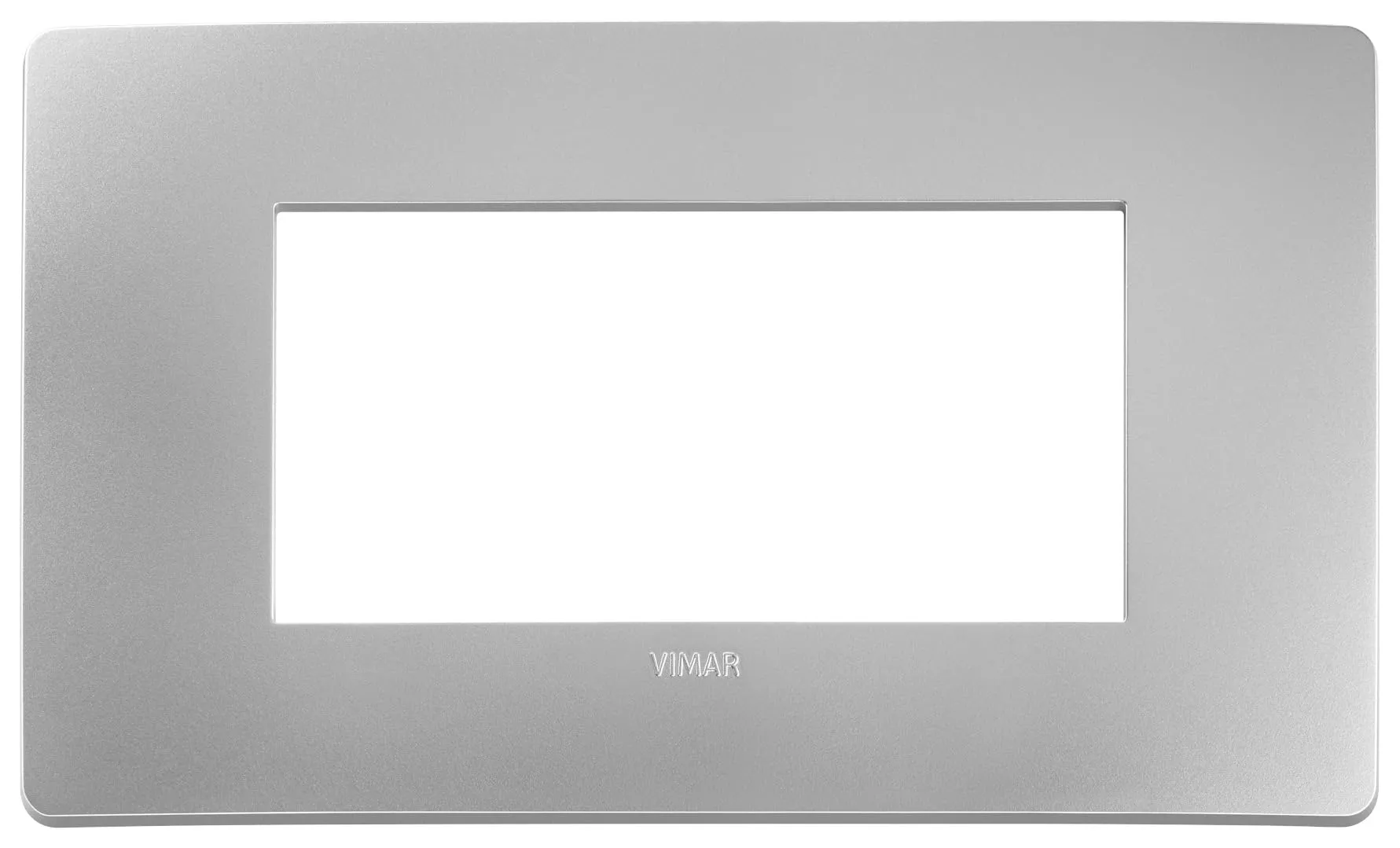 Vimar 14654U.32 Plana Up placca 4 mod centrali, 14.7x8.6x0.98cm, argento